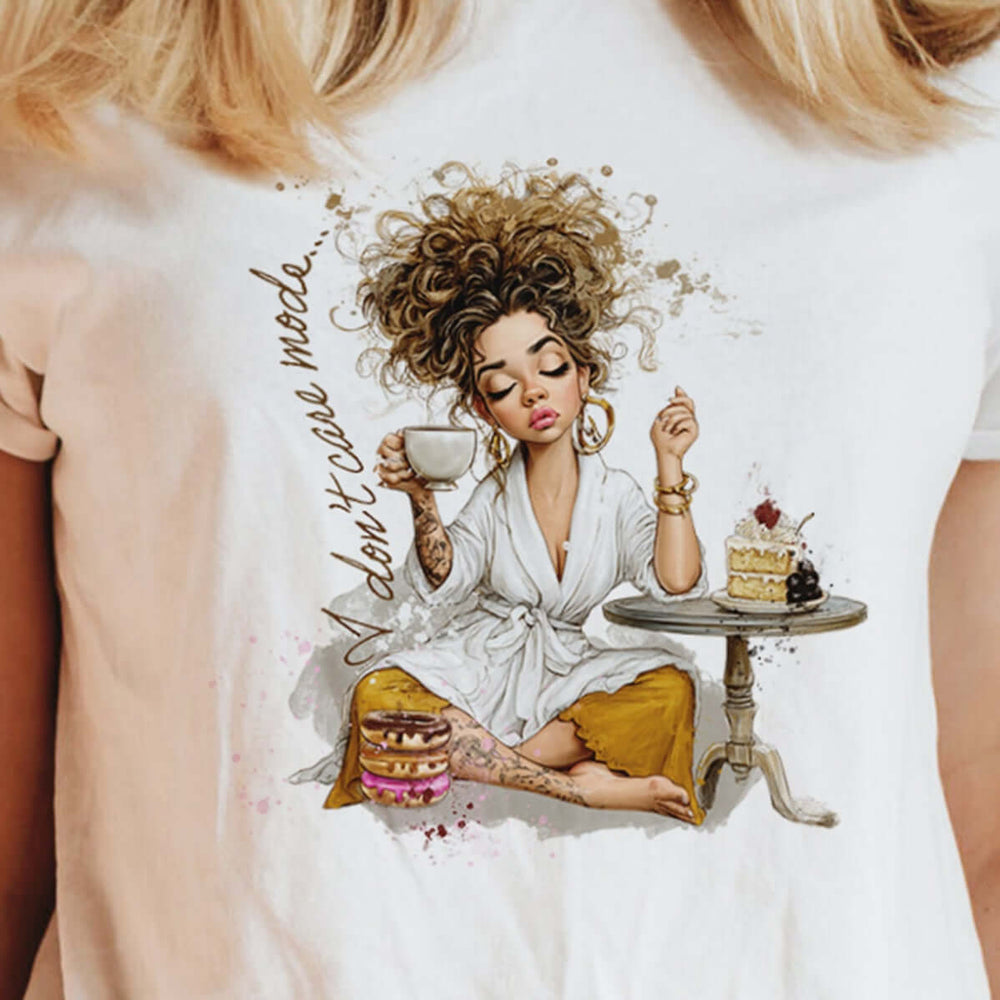 I don't Care Mode Illustration Graphic T-shirt | We Do Not Care Club Tee, T-shirts, $ 24.00, A Moment Of Now™