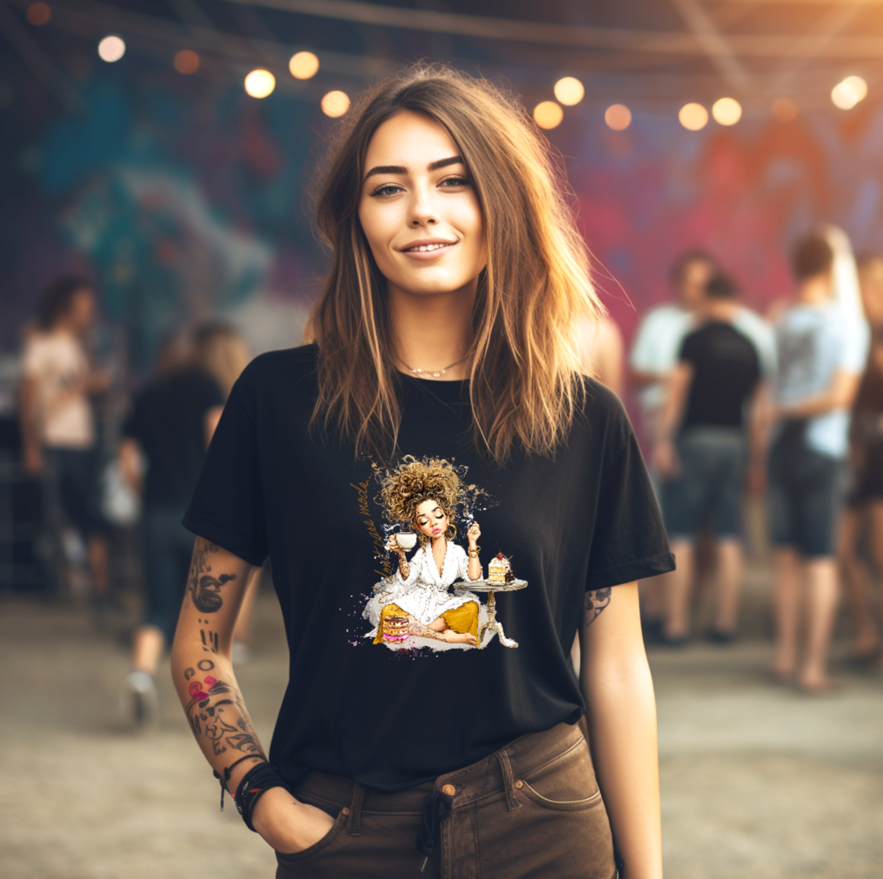 I don't Care Mode Illustration Graphic T-shirt | We Do Not Care Club Tee