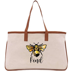 Kind Cotton Canvas Tote Weekender Bags