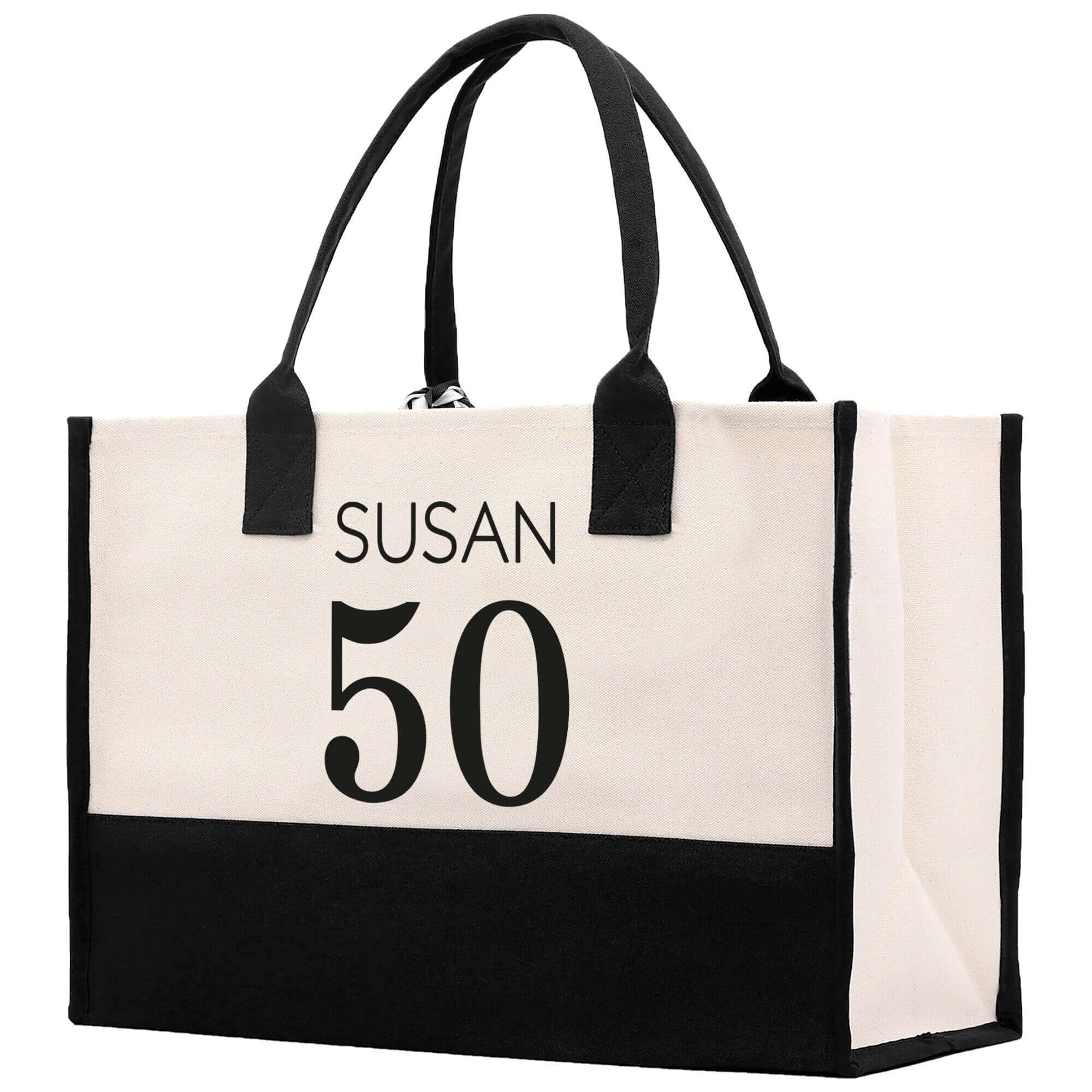 Custom Limited Edition Birthday 1973 Cotton Canvas Tote Bag 50th Birthday Gift For Women Personalized 50th Birthday Celebration Party Gift