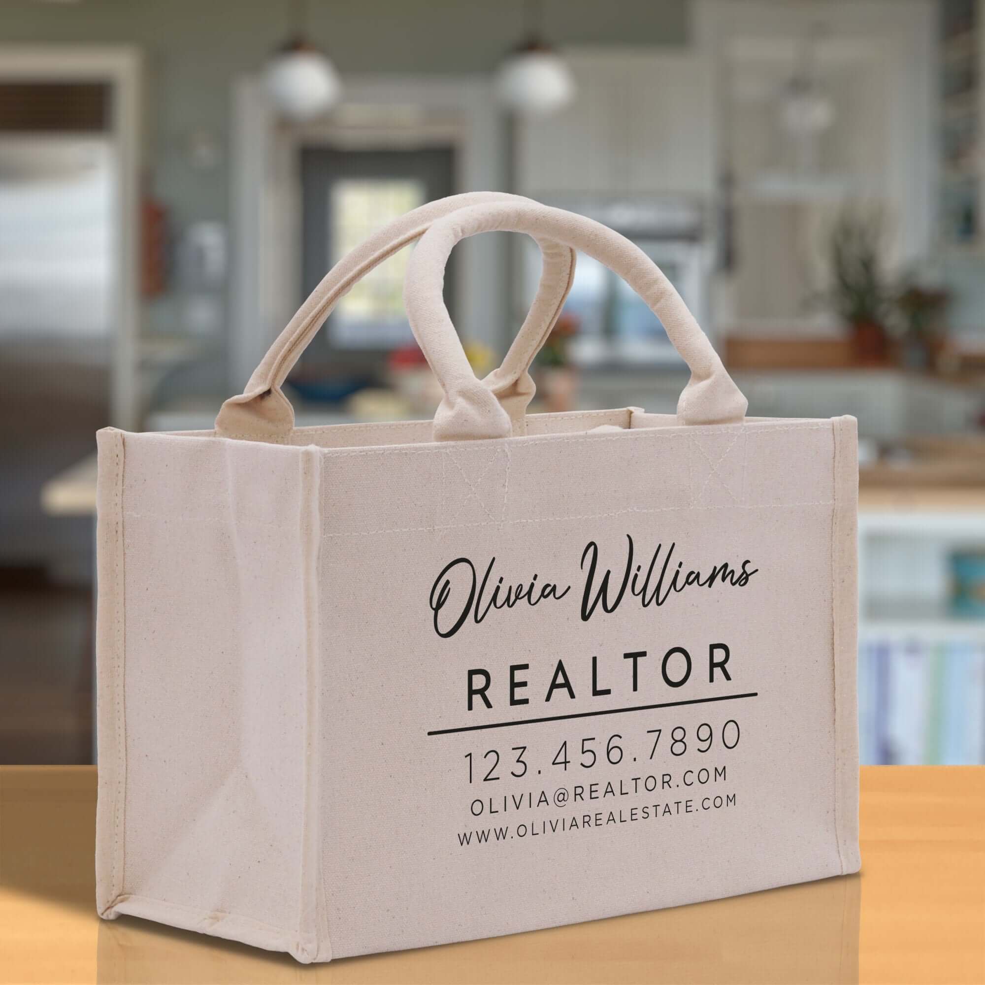 Realtor Tote Bag Personalized Business Tote Bag Custom Real Estate Agent Gift Bulk Business Logo Realtor Swag Real Estate Tote Bag