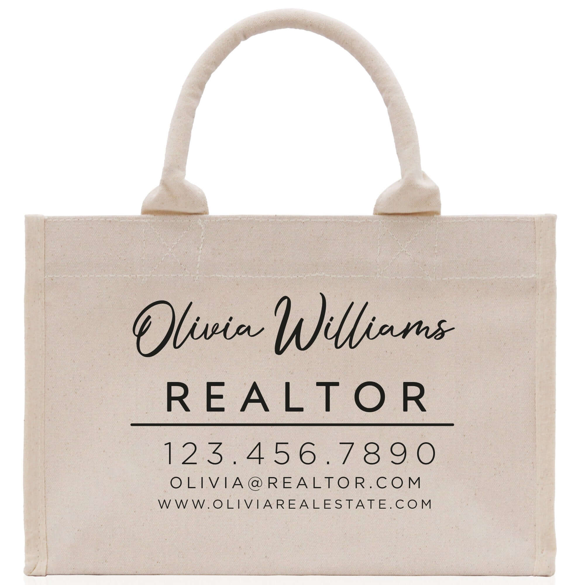 Realtor Tote Bag Personalized Business Tote Bag Custom Real Estate Agent Gift Bulk Business Logo Realtor Swag Real Estate Tote Bag