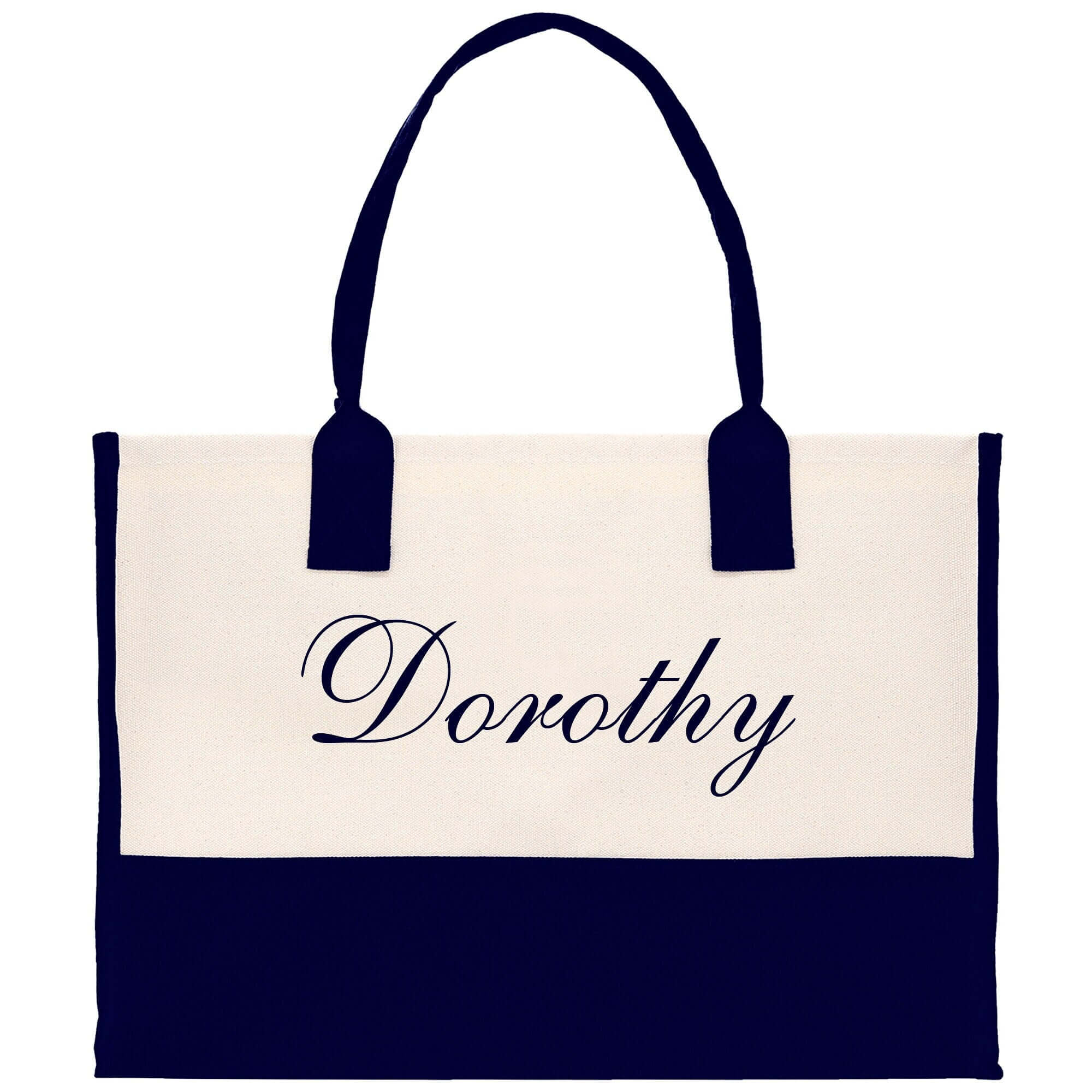 Monogram and Personalized Name Cotton Canvas Tote Bag Initial Tote Bag Letter Tote Bag Birthday Gift Bag Beach Bag Custom Monogrammed Bag