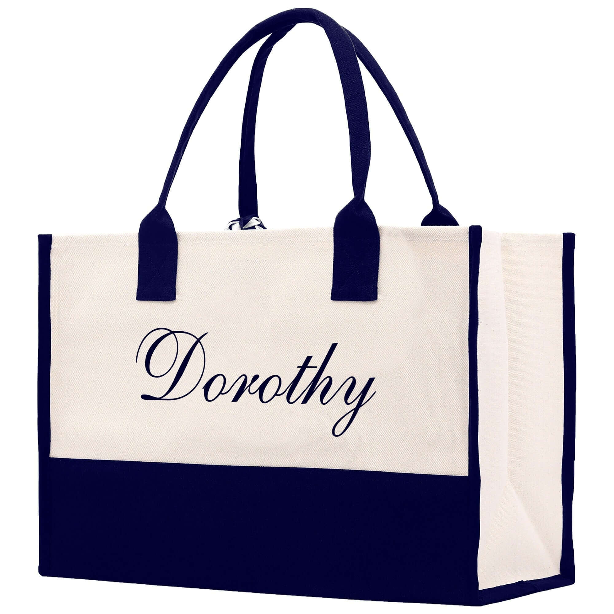 Monogram and Personalized Name Cotton Canvas Tote Bag Initial Tote Bag Letter Tote Bag Birthday Gift Bag Beach Bag Custom Monogrammed Bag