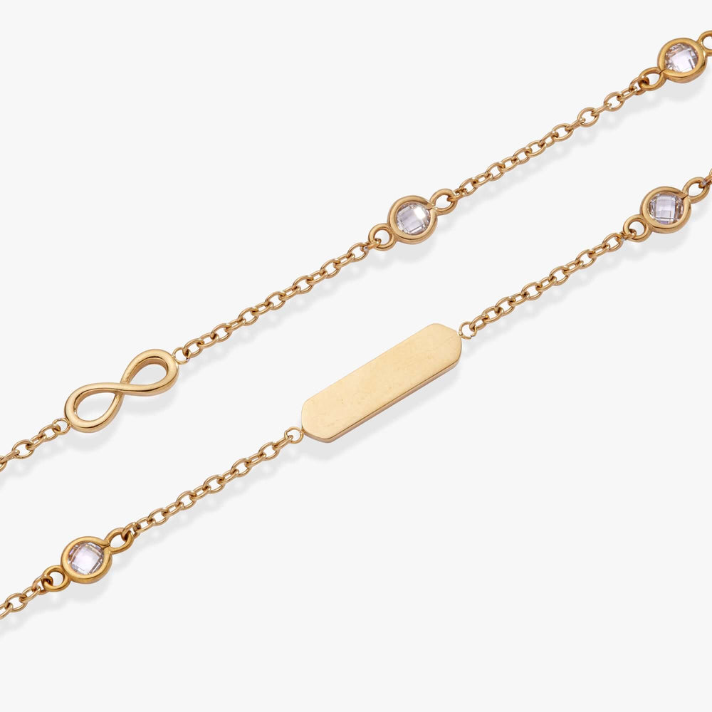 Infinity Chain Double Strand Bracelet, Bracelets, $ 38.00, A Moment Of Now™