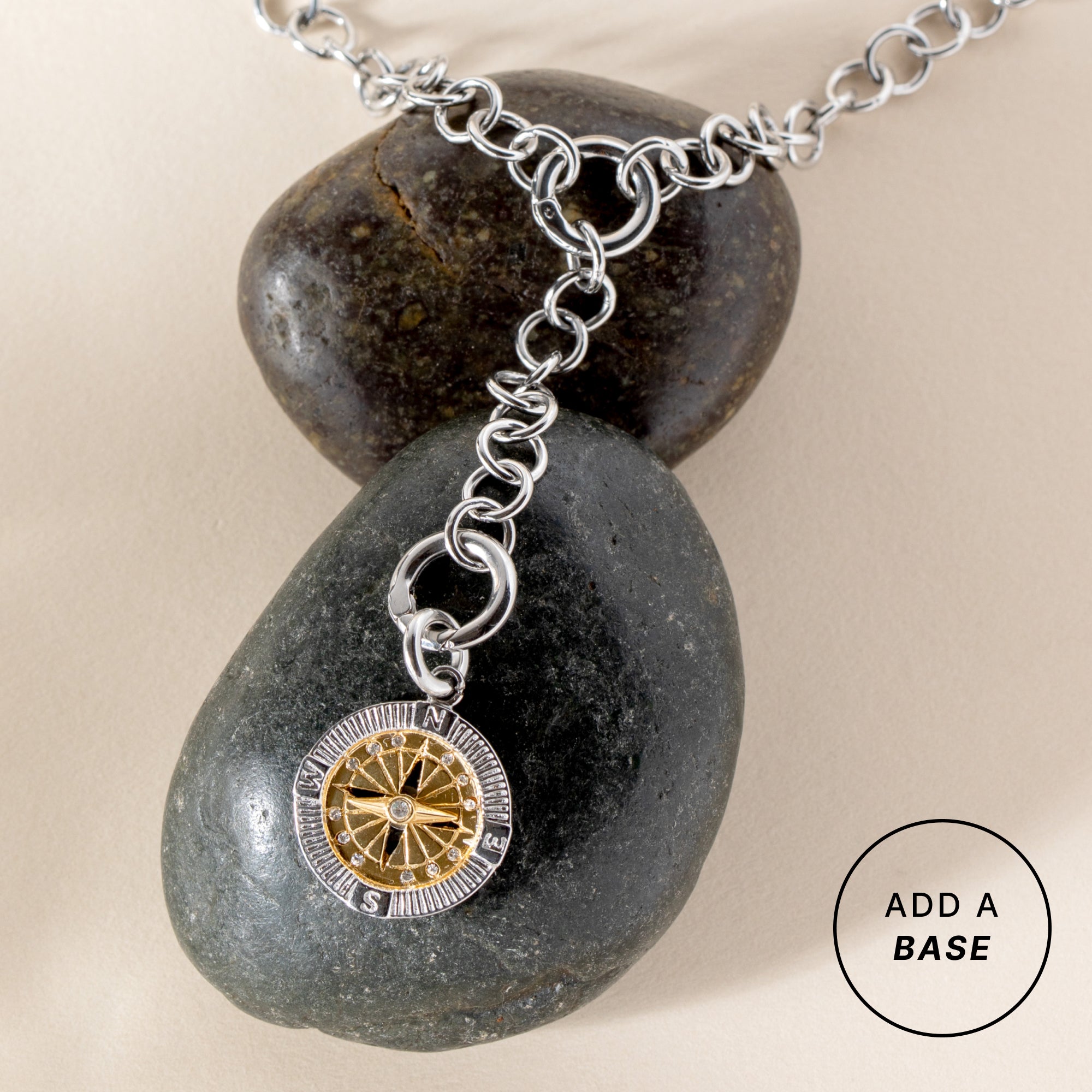 Interchangeable Two-Tone Compass Charm, Charms & Pendants, $ 24.00, A Moment Of Now™
