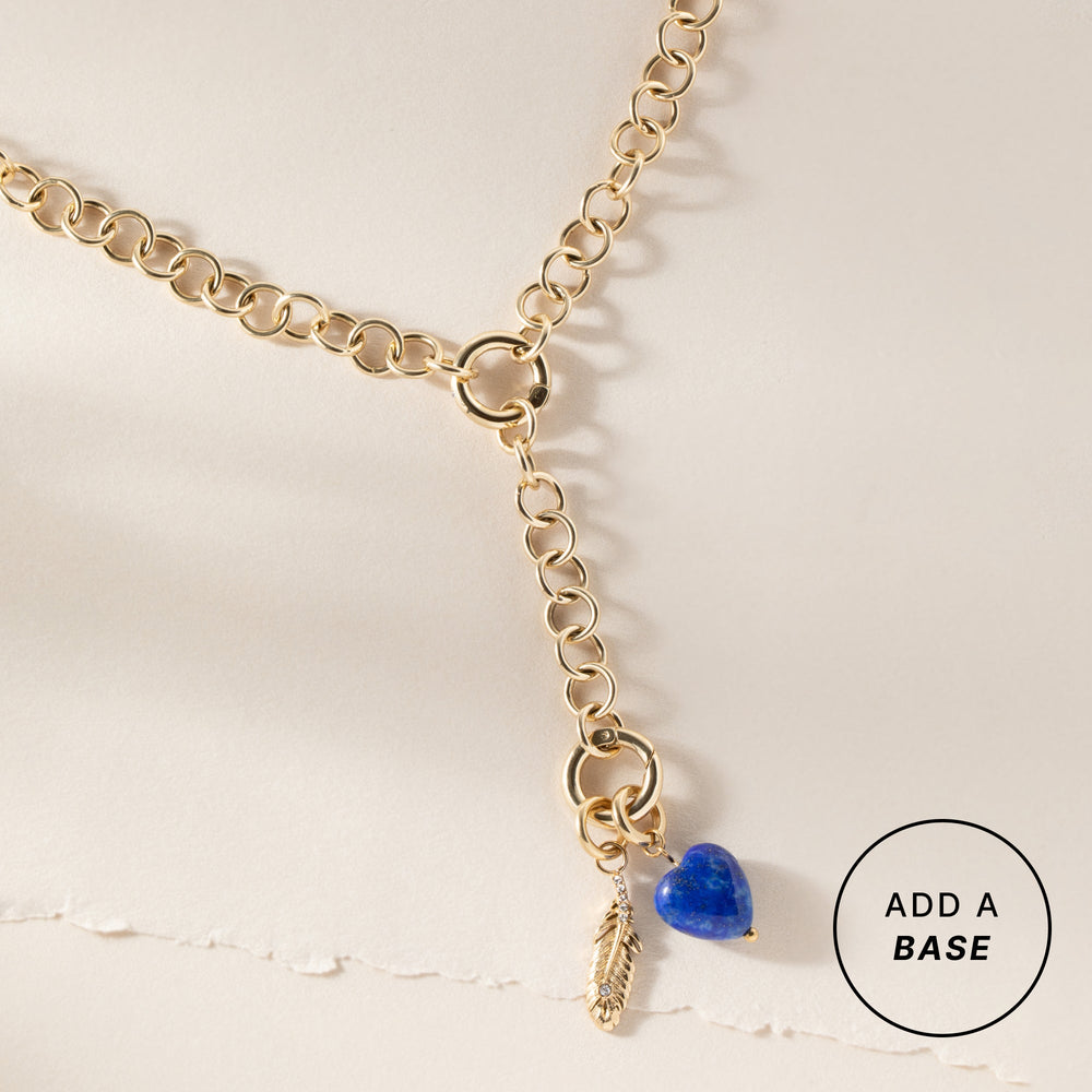 Lapis Gemstone Heart Interchangeable Charm, Charms & Pendants, $ 14.00, A Moment Of Now™