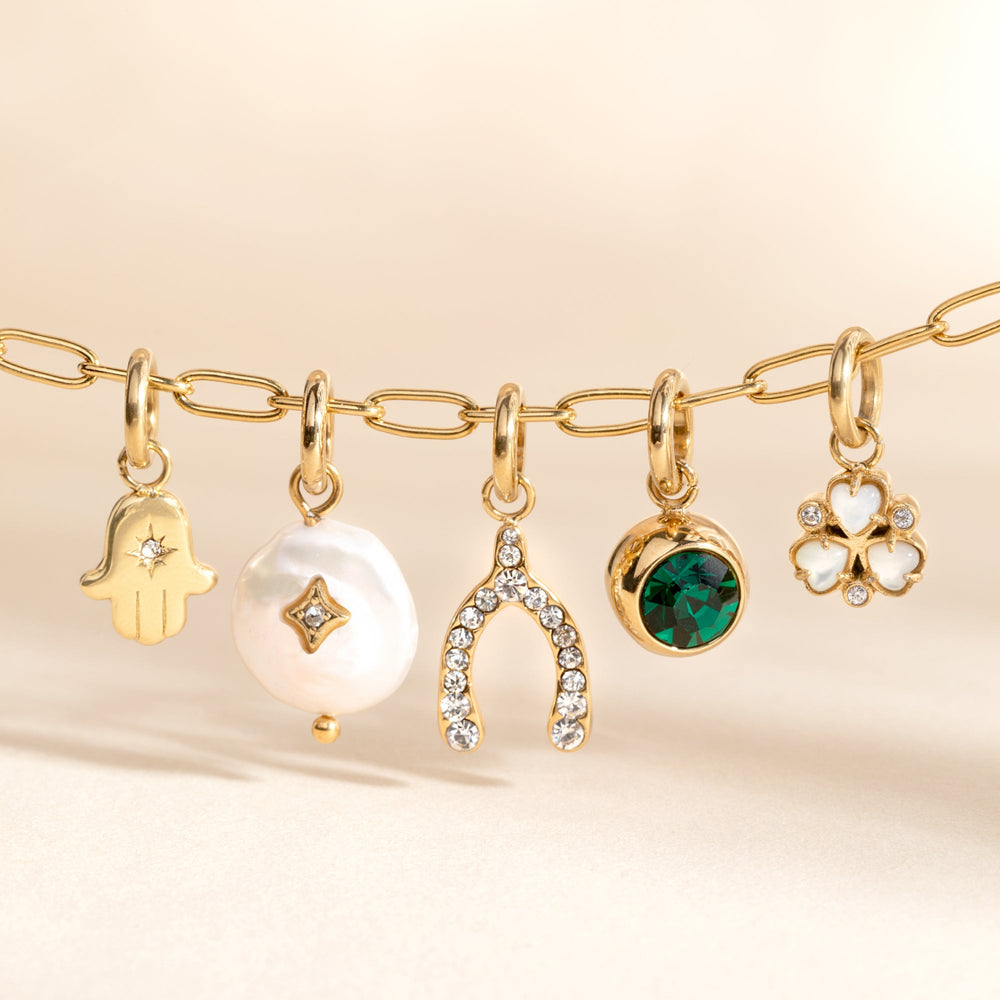 Pave Wishbone Interchangeable Charm, Charms & Pendants, $ 18.00, A Moment Of Now™