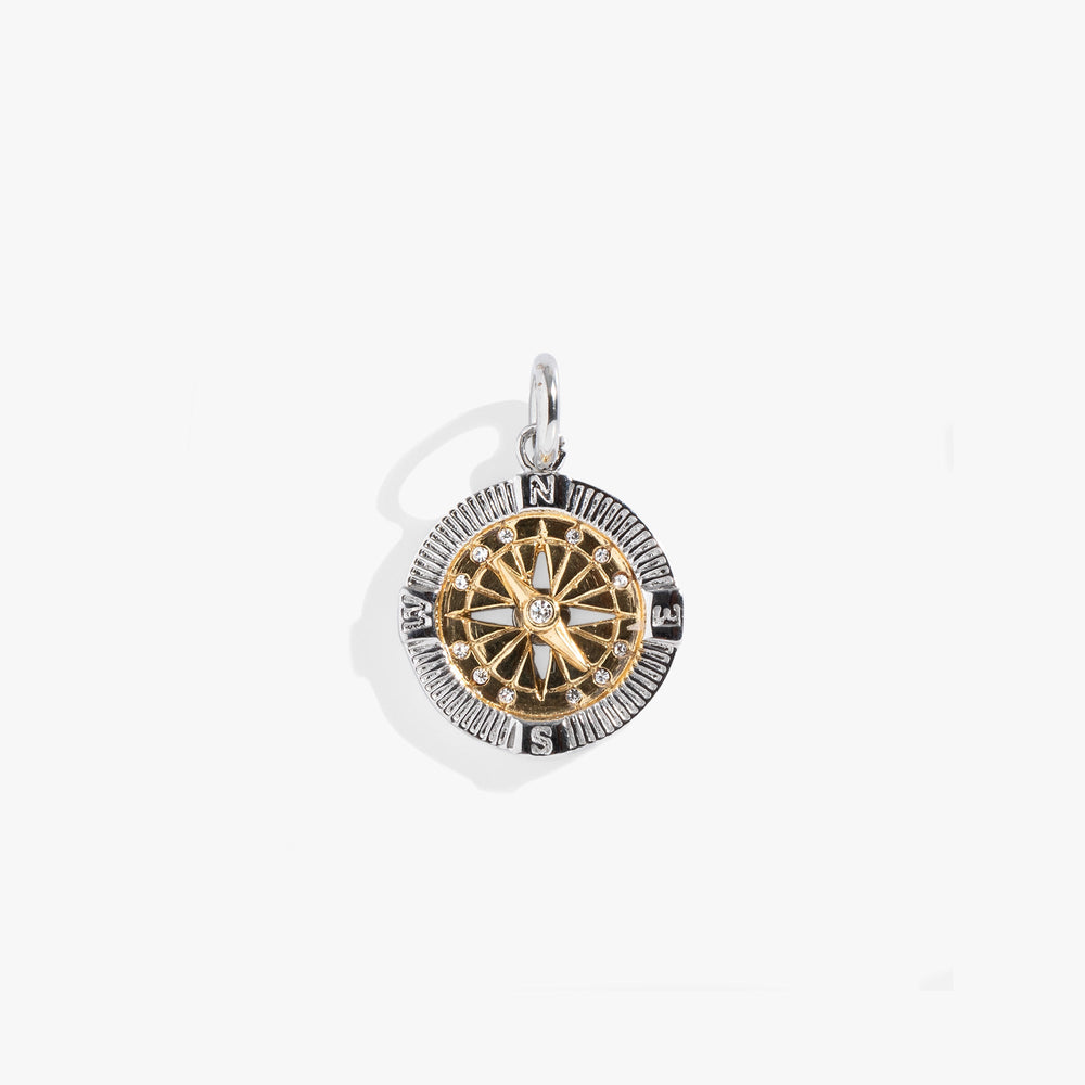 Interchangeable Two-Tone Compass Charm, Charms & Pendants, $ 24.00, A Moment Of Now™