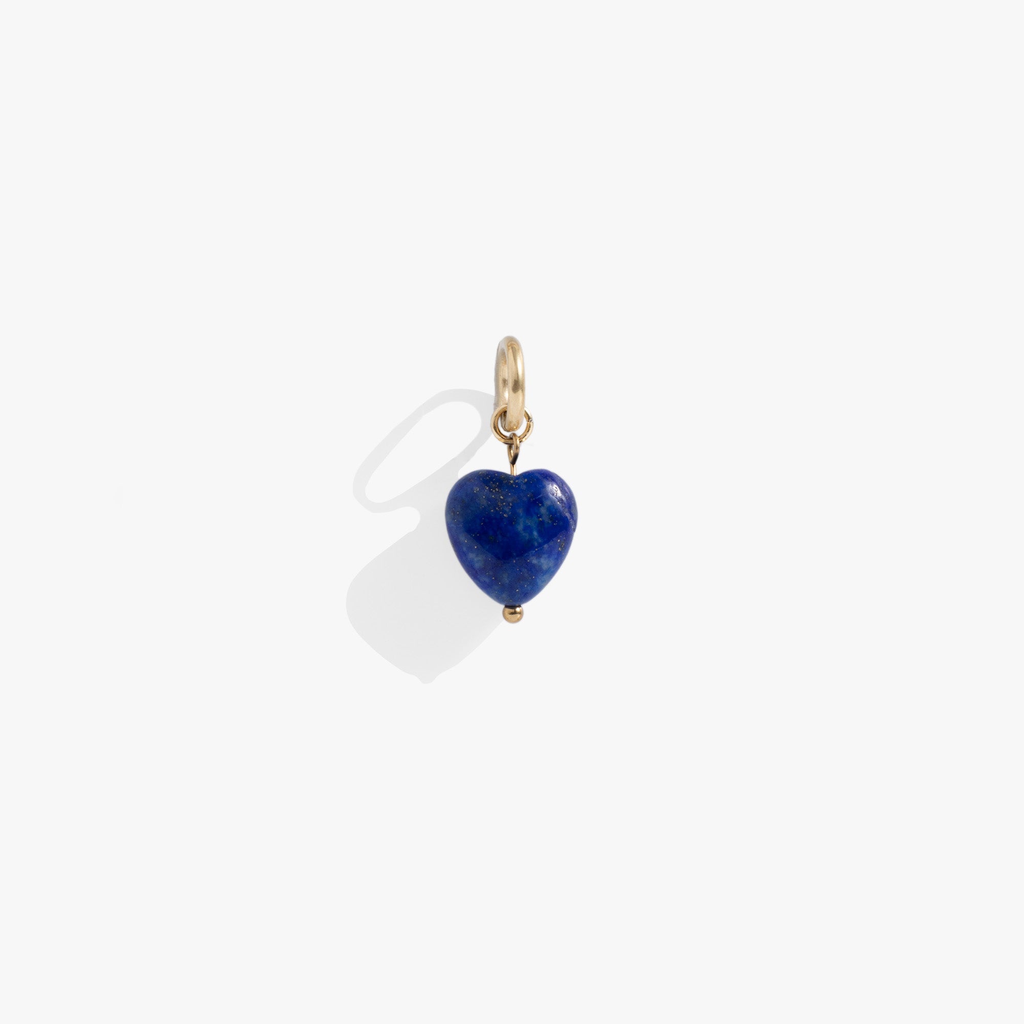 Lapis Gemstone Heart Interchangeable Charm, Charms & Pendants, $ 14.00, A Moment Of Now™