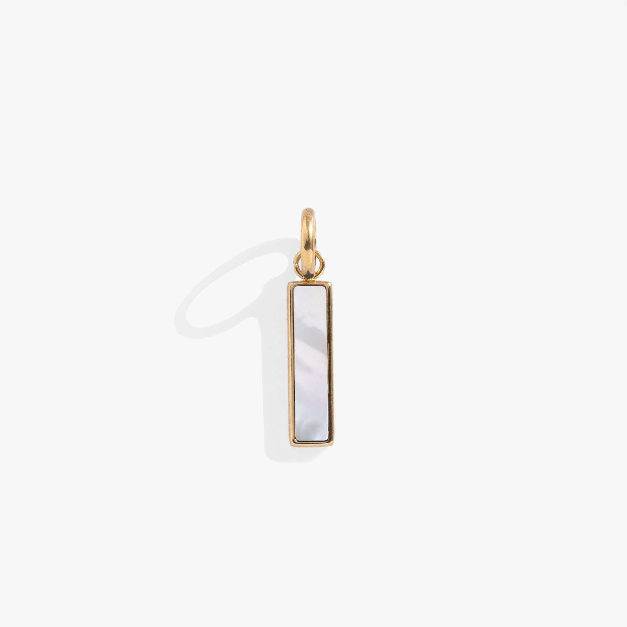 Mother of Pearl Gemstone Interchangeable Bar Charm, Charms & Pendants, $ 14.90, A Moment Of Now™