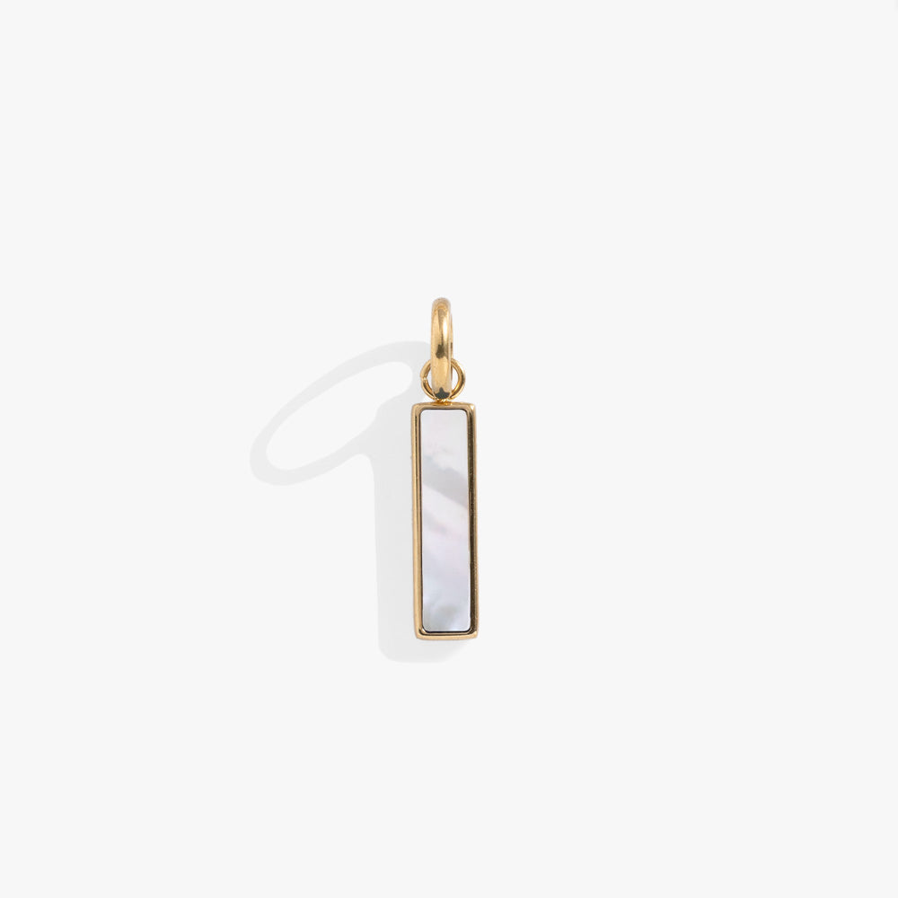 Mother of Pearl Gemstone Interchangeable Bar Charm, Charms & Pendants, $ 14.90, A Moment Of Now™