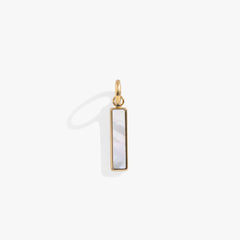 Mother of Pearl Gemstone Interchangeable Bar Charm, Charms & Pendants, $ 14.90, A Moment Of Now™