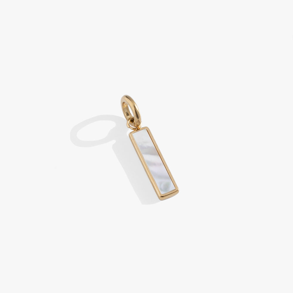 Mother of Pearl Gemstone Interchangeable Bar Charm, Charms & Pendants, $ 14.90, A Moment Of Now™