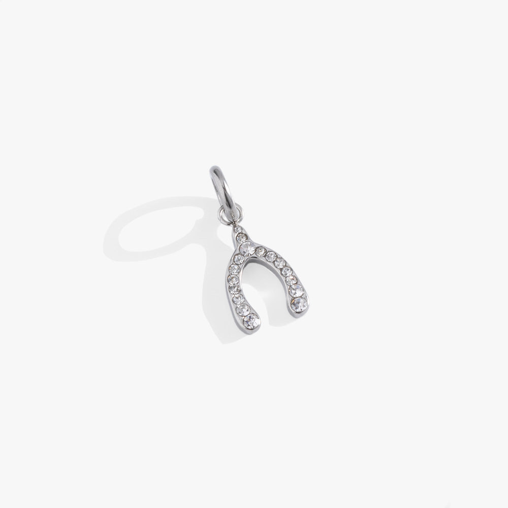 Pave Wishbone Interchangeable Charm, Charms & Pendants, $ 18.00, A Moment Of Now™