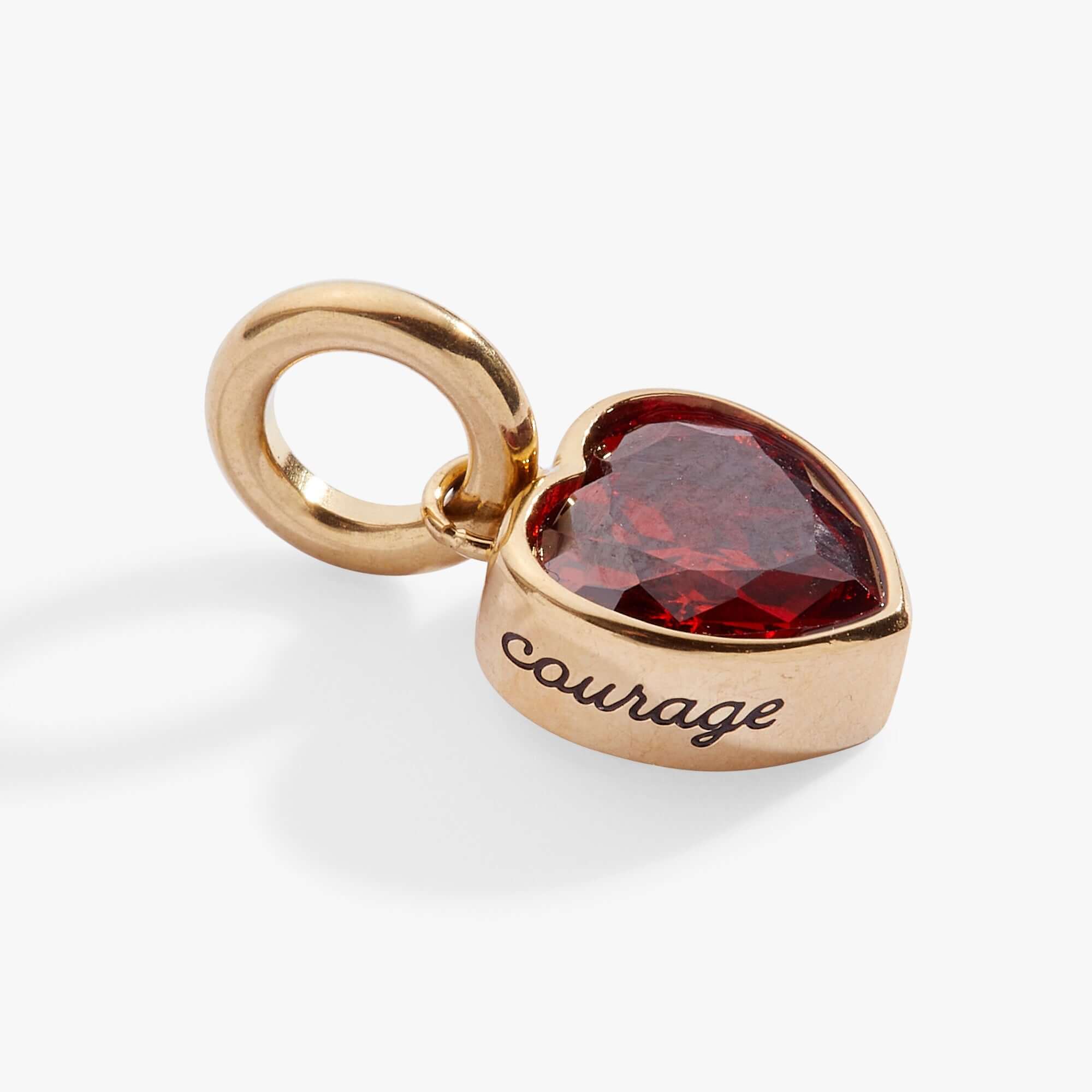 January 'Courage' Heart Birthstone Charm, Charms & Pendants, $ 16.00, A Moment Of Now™