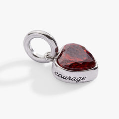 January 'Courage' Heart Birthstone Charm, Charms & Pendants, $ 16.00, A Moment Of Now™