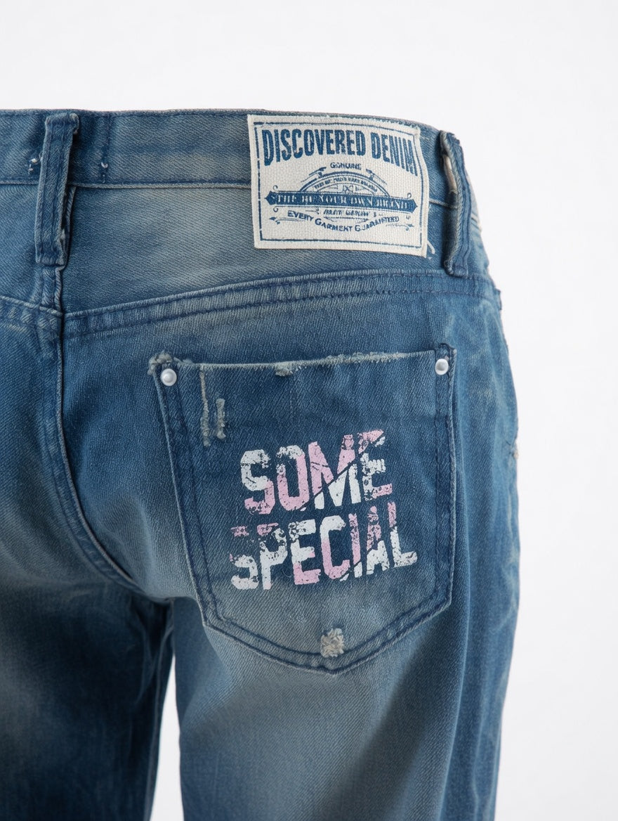 Super Cool Distressed "Some Special" Jeans by Discovered Denim