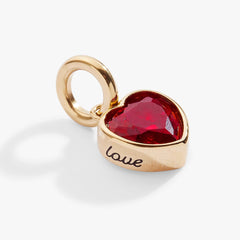 July 'Love' Heart Birthstone Charm, Charms & Pendants, $ 16.00, A Moment Of Now™