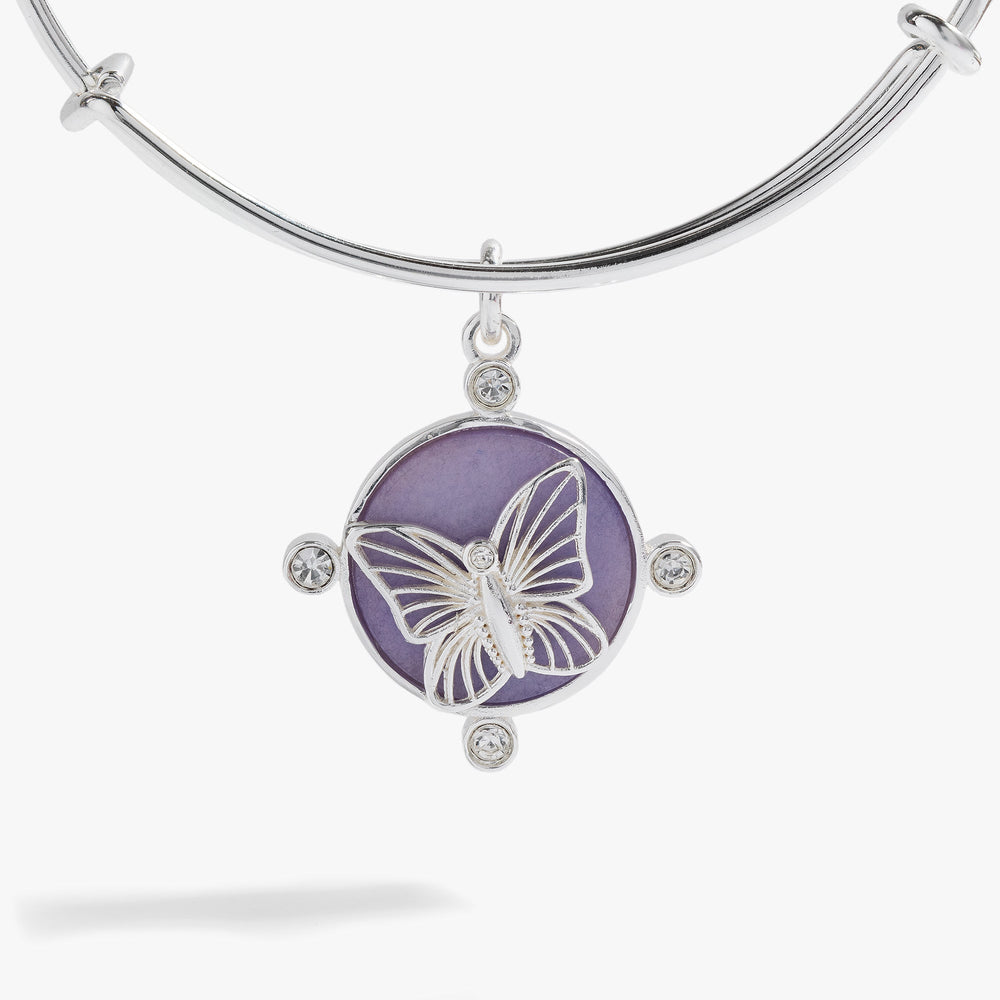 Lavender Butterfly Charm Bangle, Bracelets, $ 34.00, A Moment Of Now™