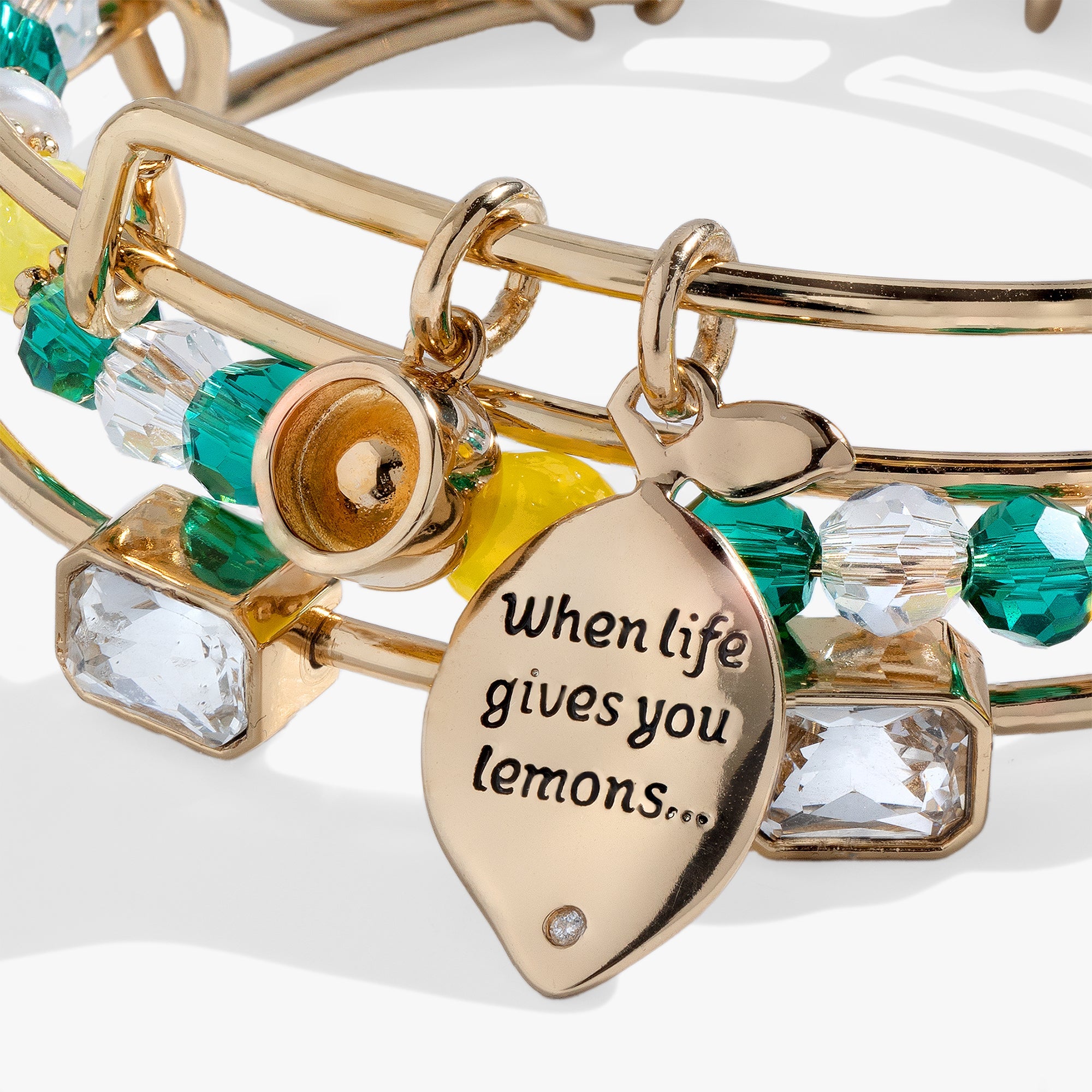 Lemon Charm Bangle Set of 3, Bracelets, $ 38.90, A Moment Of Now™