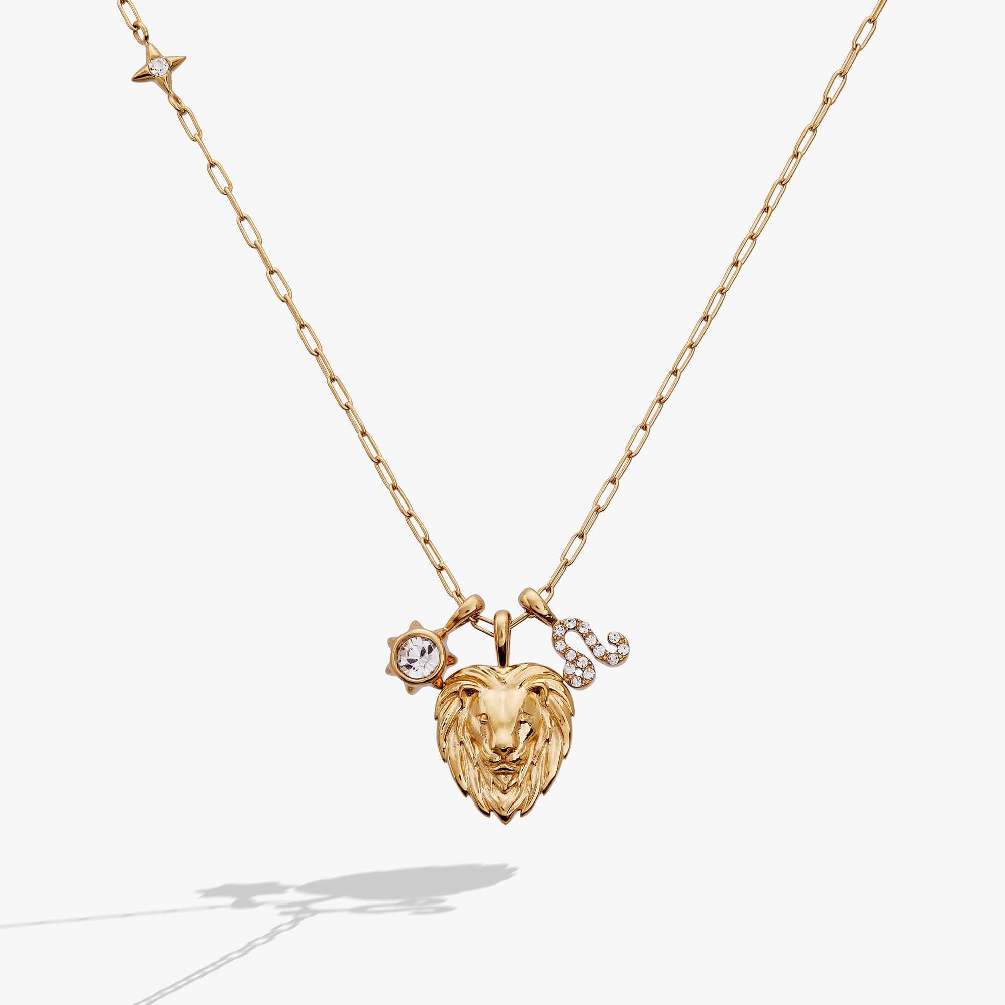Leo Zodiac Charm Cluster Necklace, Necklaces, $ 54.00, A Moment Of Now™