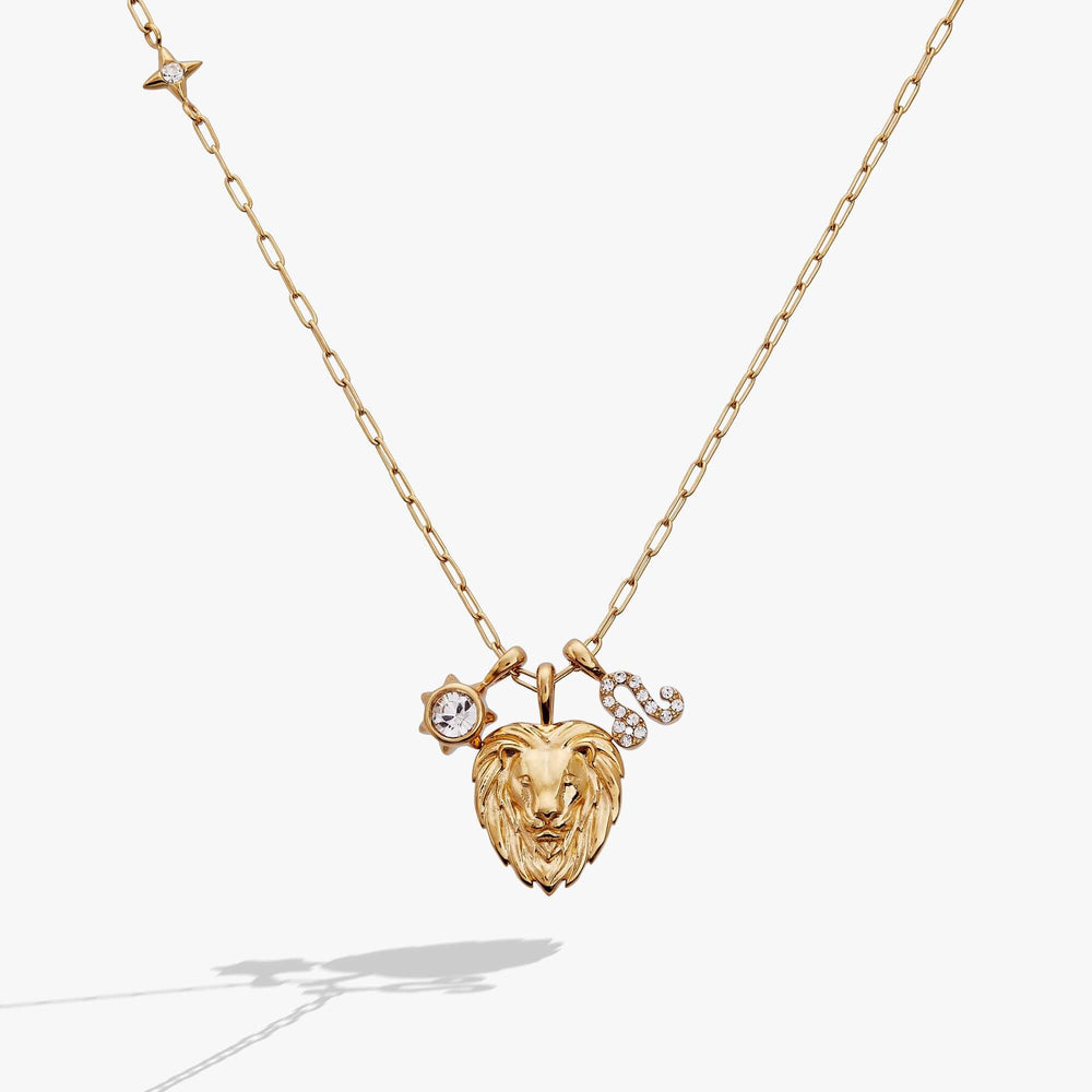 Leo Zodiac Charm Cluster Necklace, Necklaces, $ 54.00, A Moment Of Now™