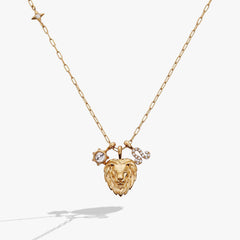 Leo Zodiac Charm Cluster Necklace, Necklaces, $ 54.00, A Moment Of Now™