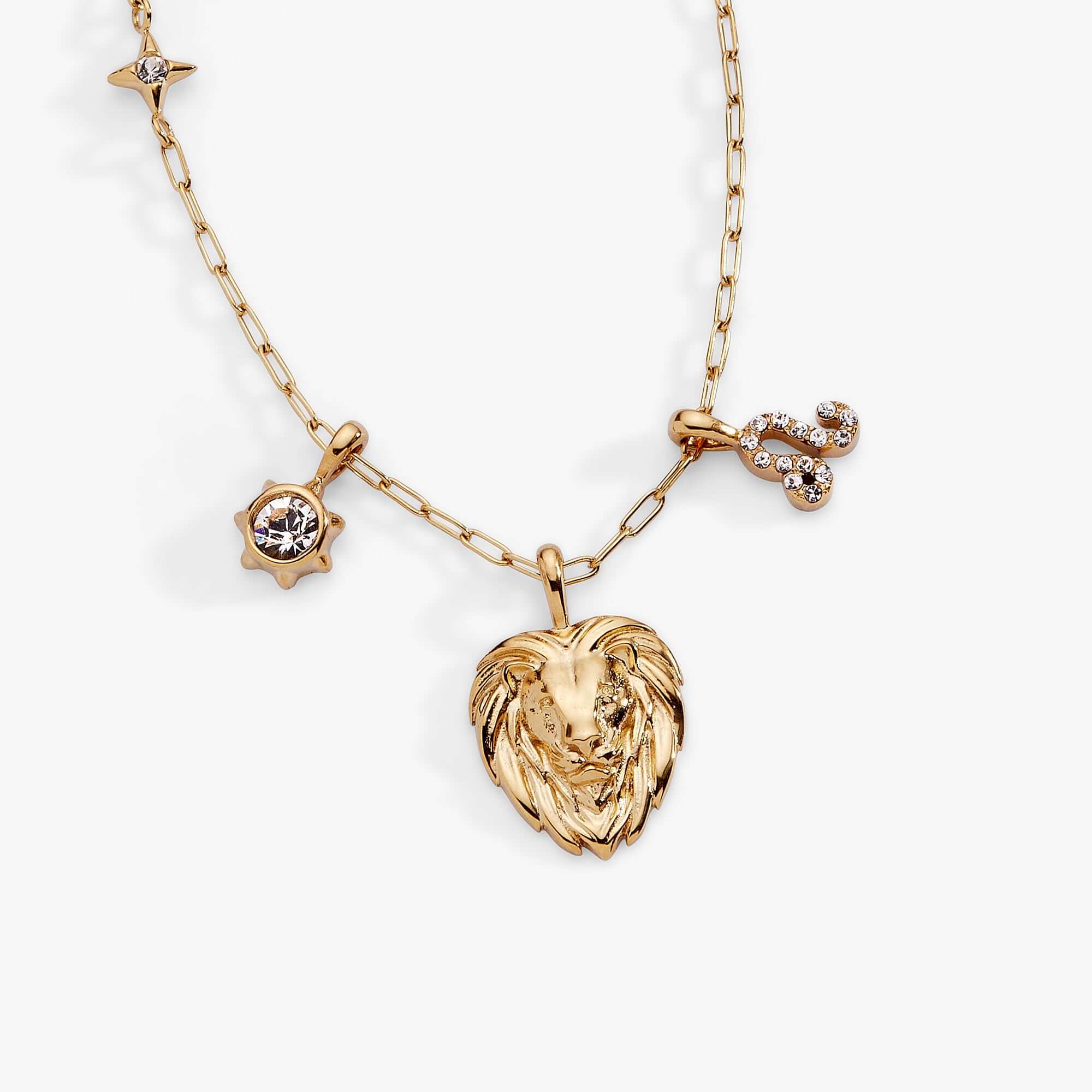 Leo Zodiac Charm Cluster Necklace, Necklaces, $ 54.00, A Moment Of Now™