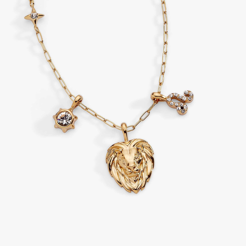 Leo Zodiac Charm Cluster Necklace, Necklaces, $ 54.00, A Moment Of Now™