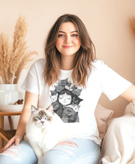 Cat Lady Cat Mom T-shirt Less People More Cats Graphic Unisex T-shirt