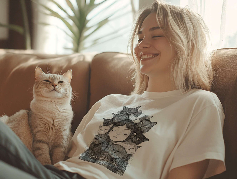 Cat Lady Cat Mom T-shirt Less People More Cats Graphic, T-shirts, $ 23.00, A Moment Of Now™