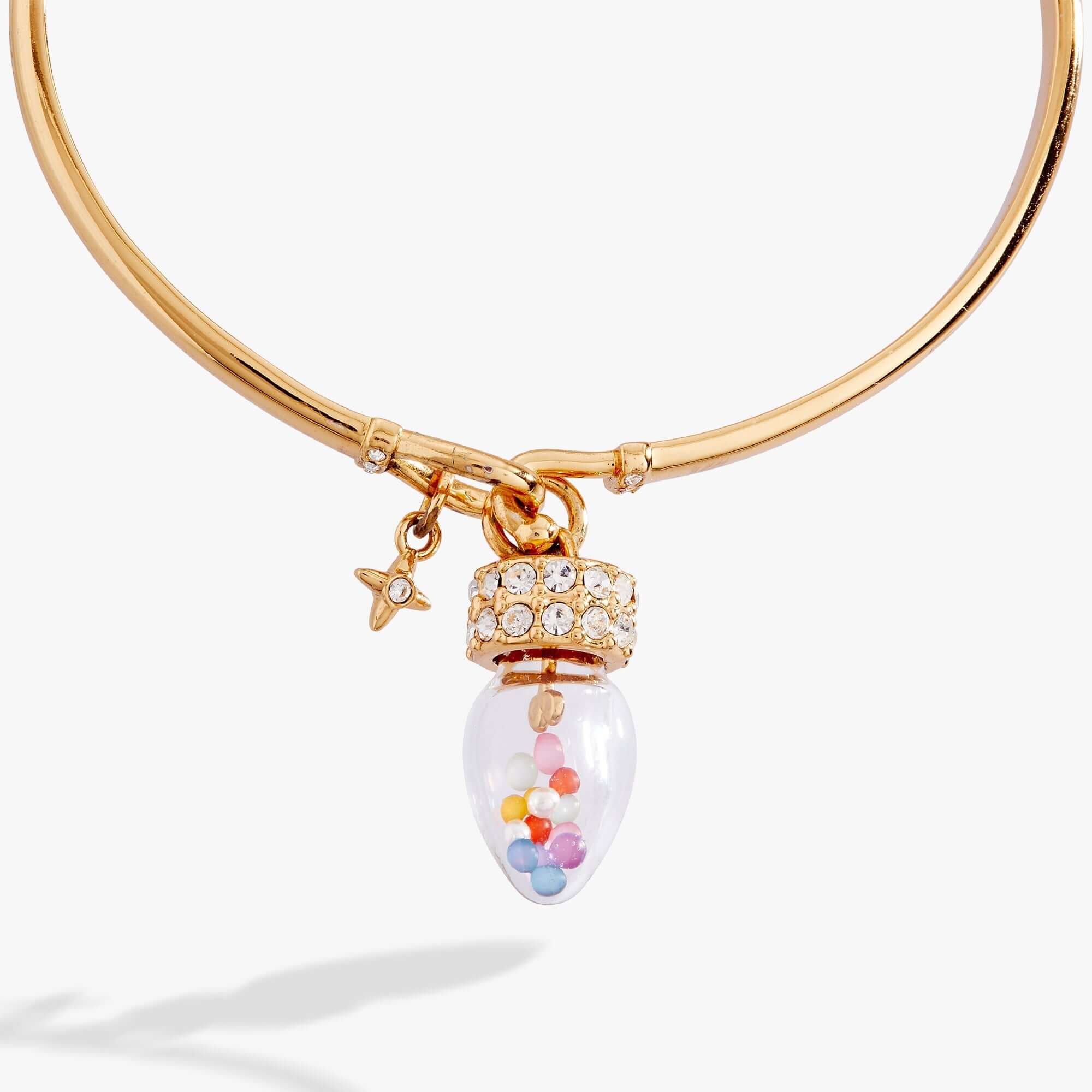 Christmas Light Bulb Shaker Tension Cuff, Bracelets, $ 38.00, A Moment Of Now™