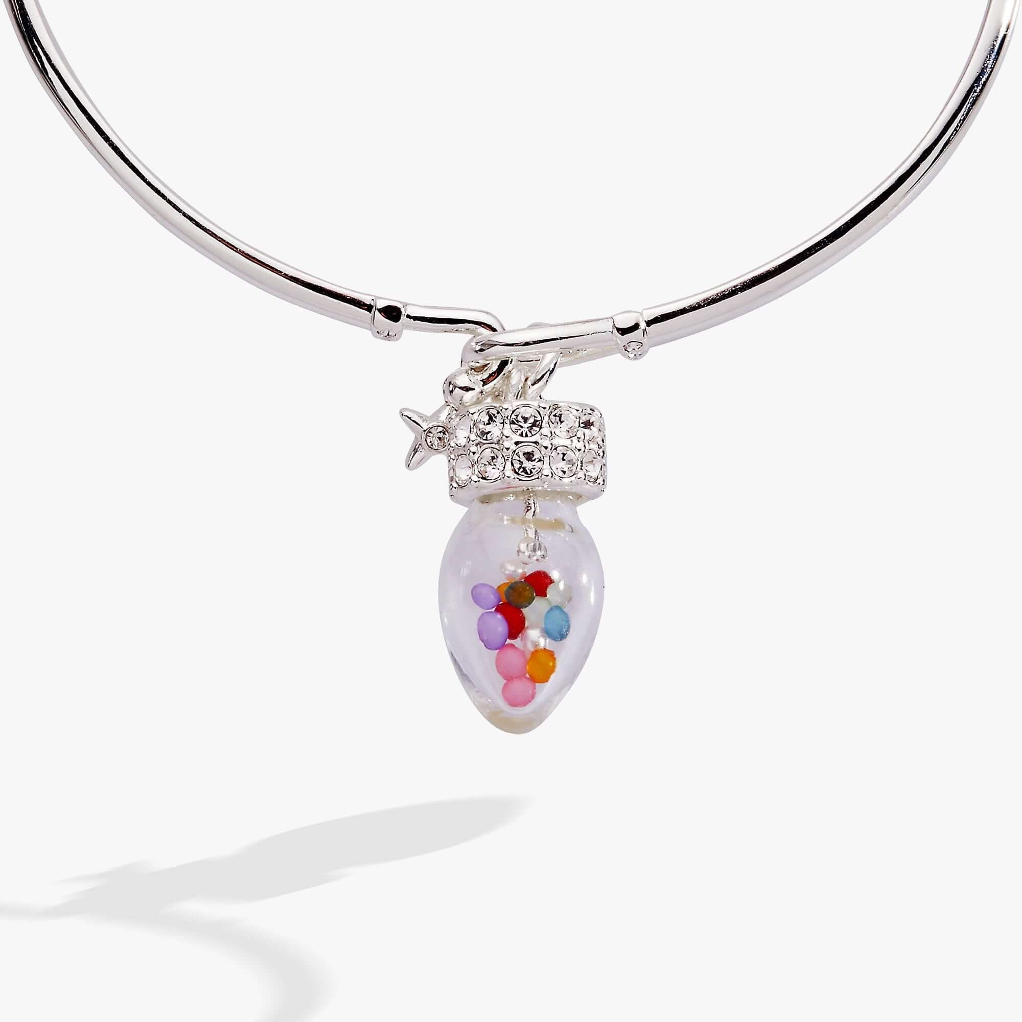 Christmas Light Bulb Shaker Tension Cuff, Bracelets, $ 38.00, A Moment Of Now™