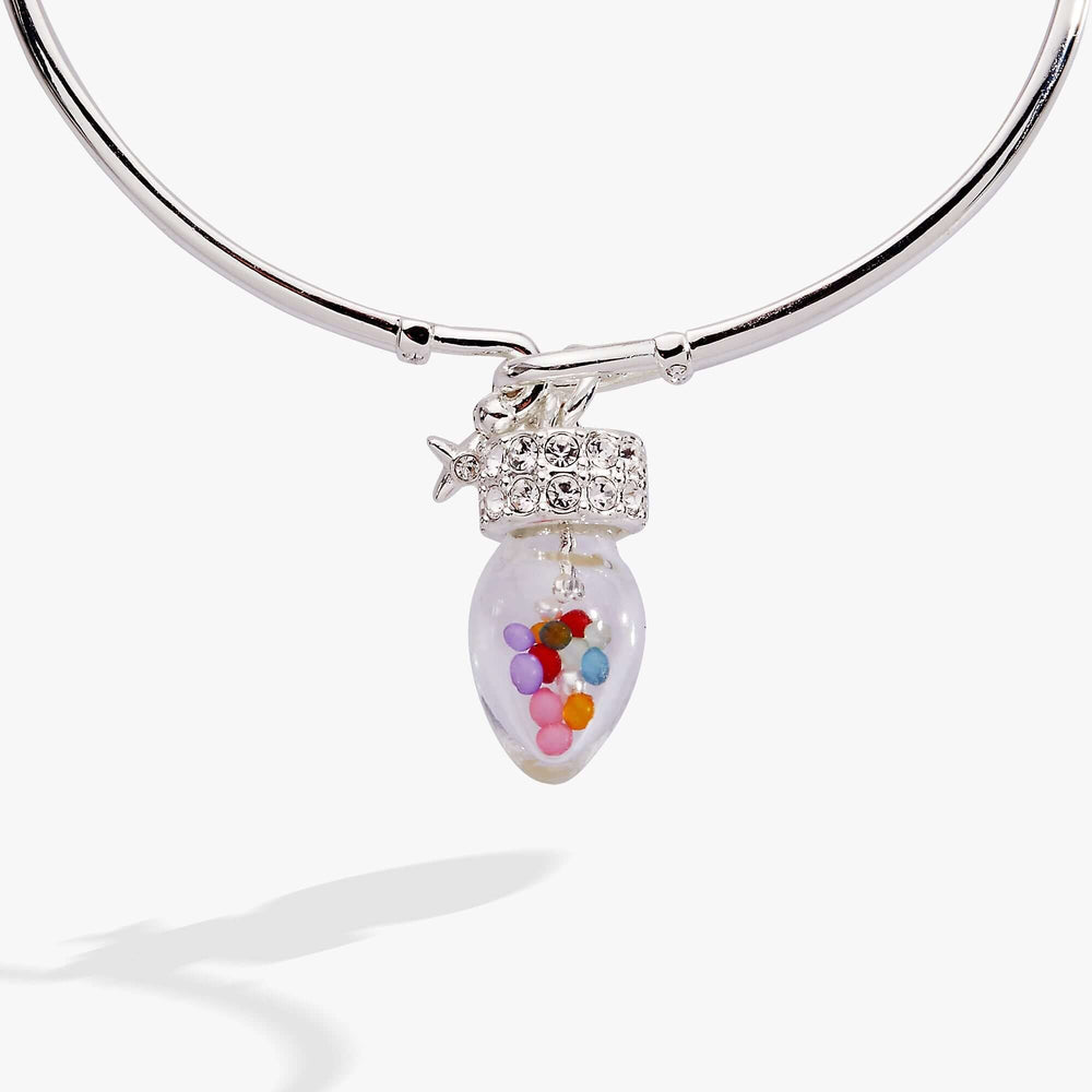 Christmas Light Bulb Shaker Tension Cuff, Bracelets, $ 38.00, A Moment Of Now™