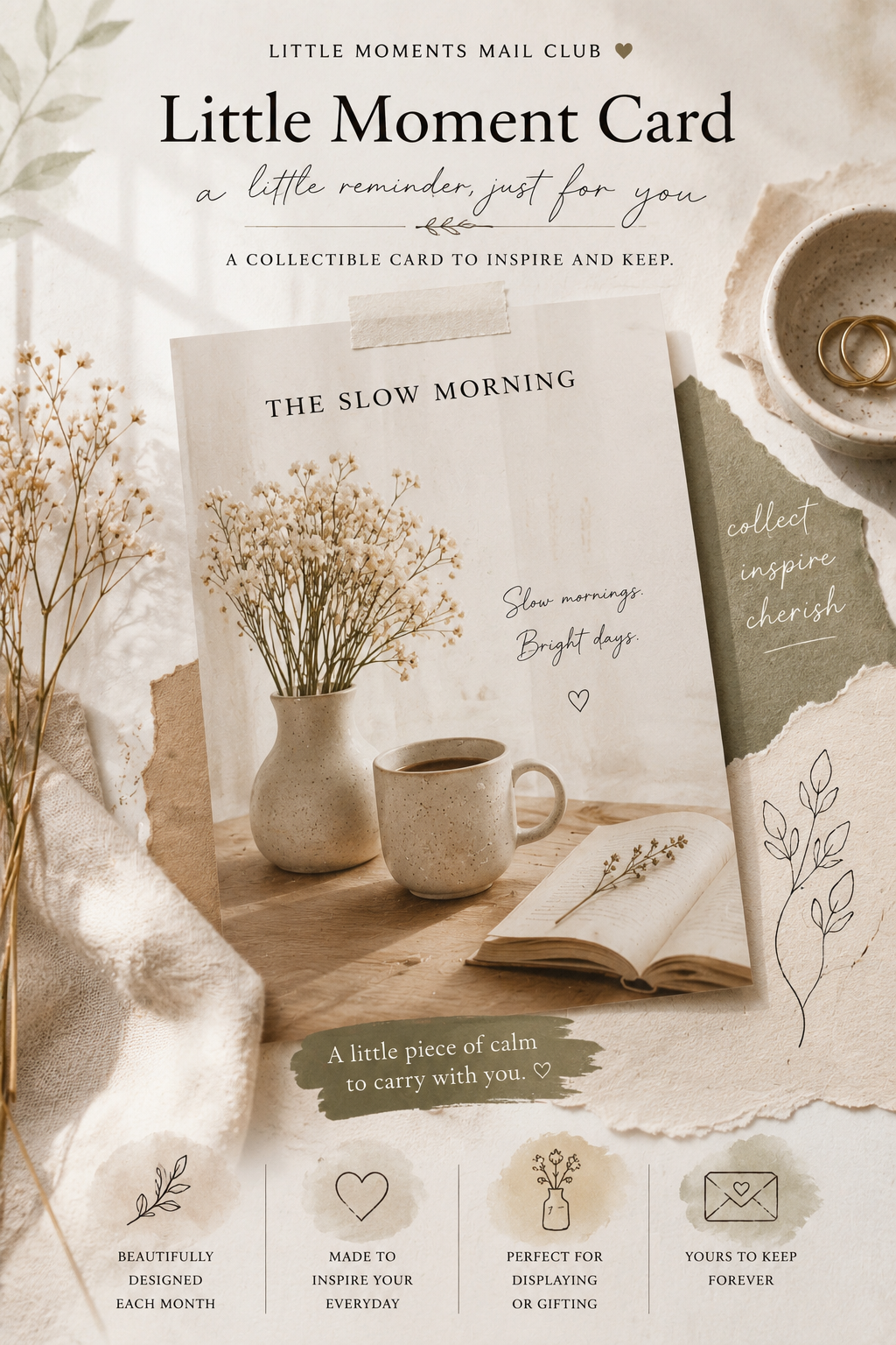 Little Moment Card collectible keepsake from Little Moments Mail Club