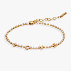 “Love” Crystal Tennis Bracelet, Bracelets, $ 18.90, A Moment Of Now™