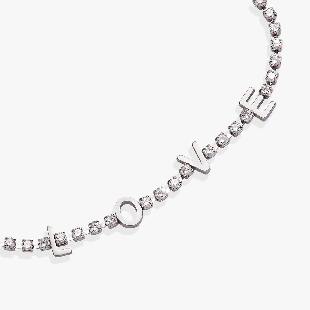 “Love” Crystal Tennis Bracelet, Bracelets, $ 18.90, A Moment Of Now™