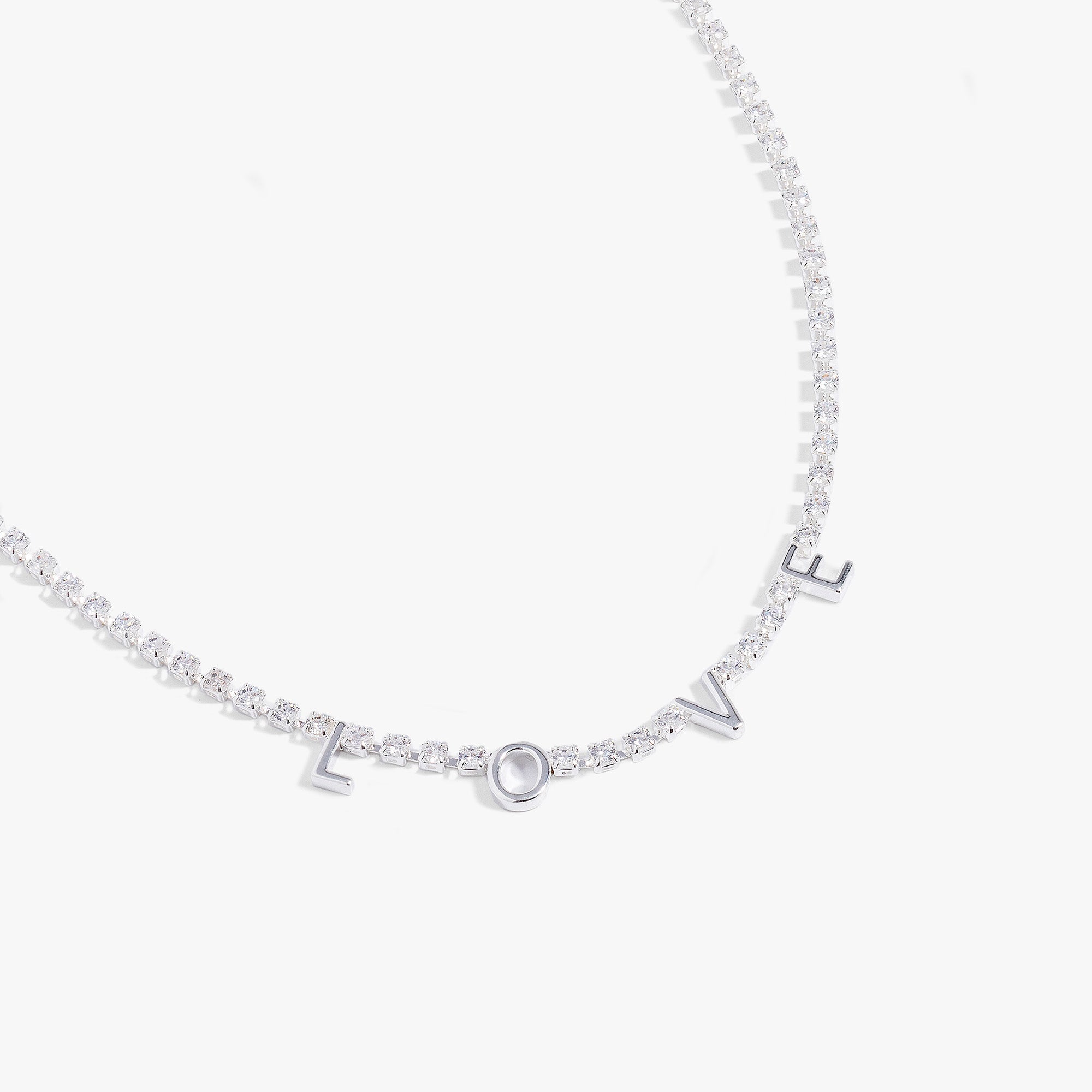 "Love" Crystal Tennis Necklace, Necklaces, $ 23.90, A Moment Of Now™