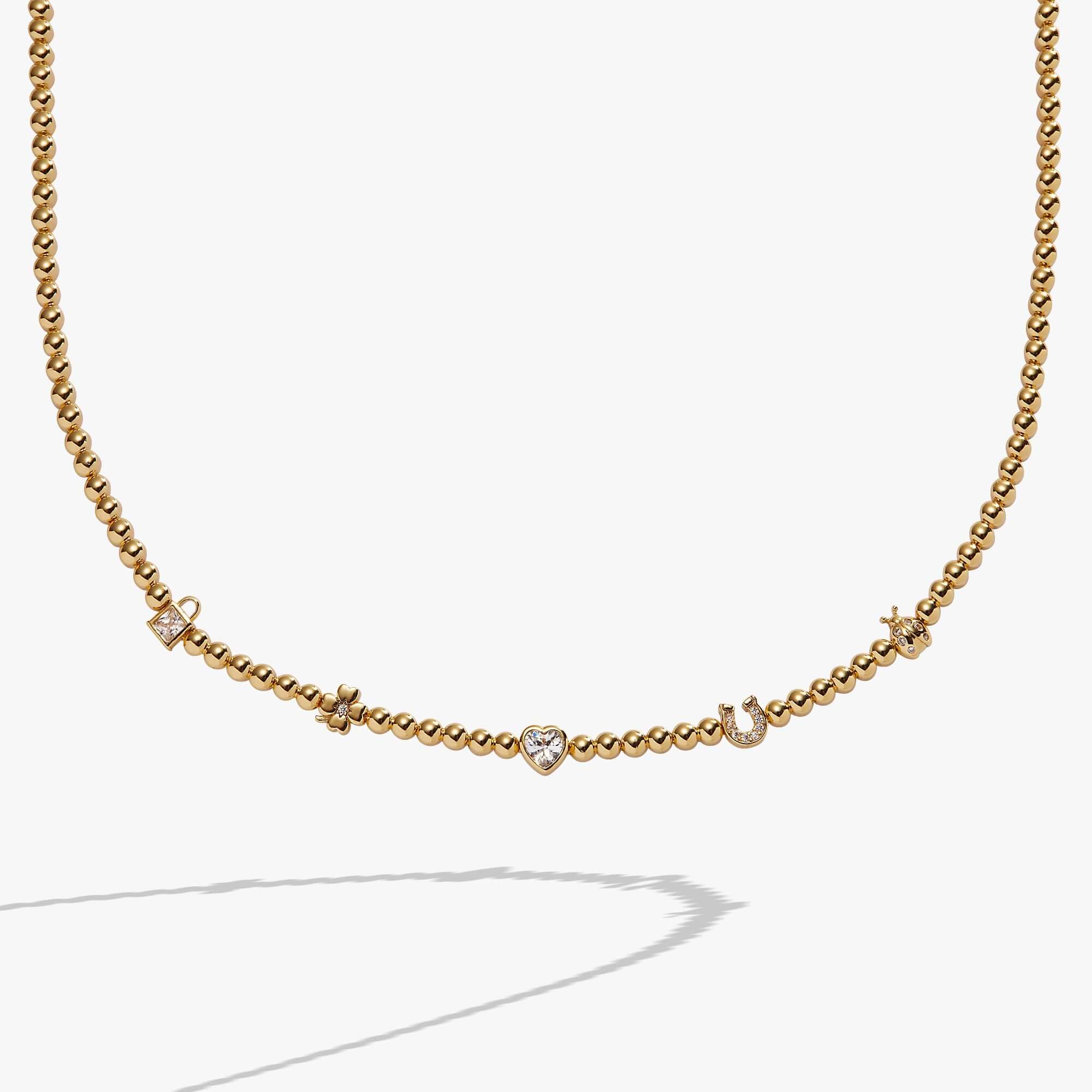 Love and Luck Tennis Necklace, Necklaces, $ 68.00, A Moment Of Now™