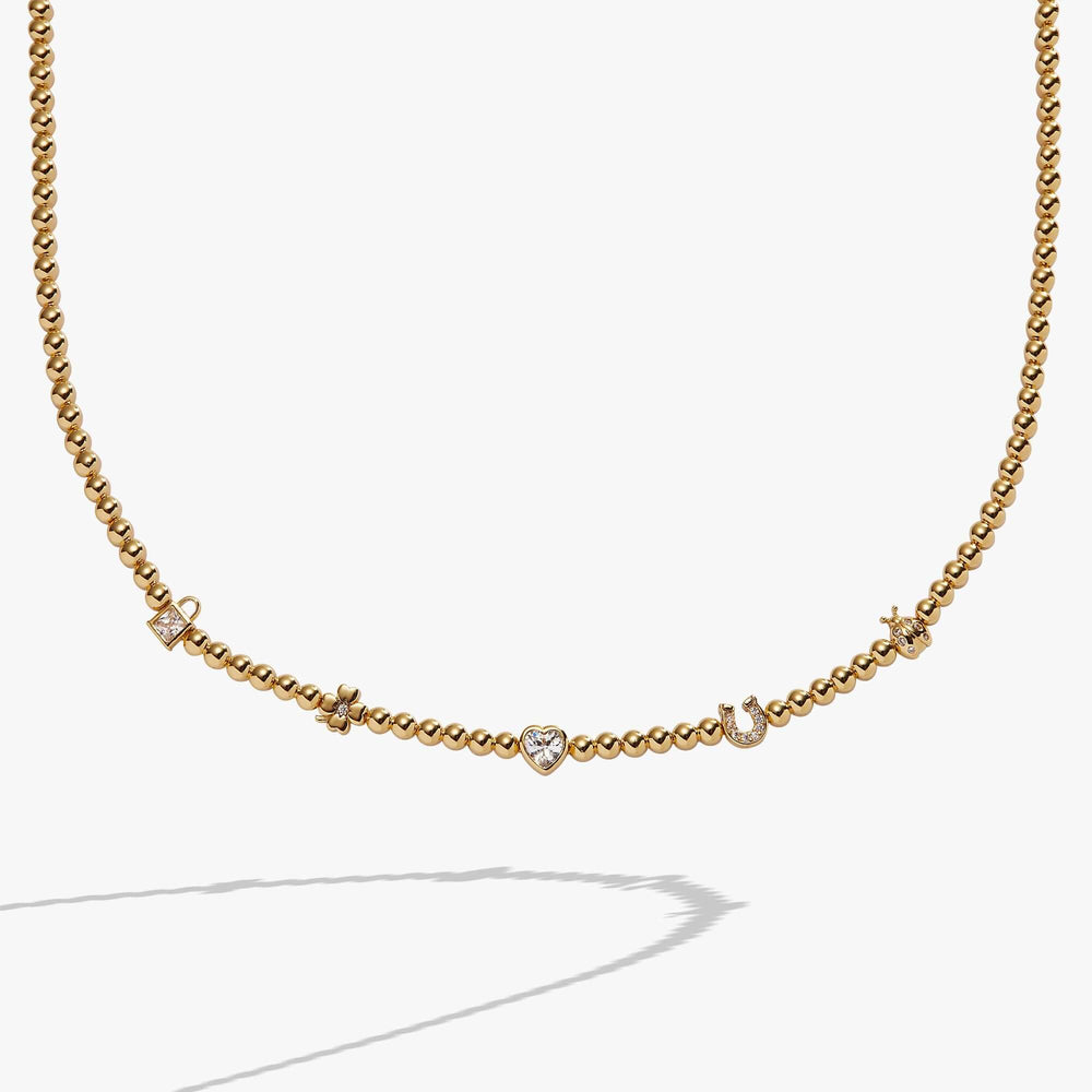 Love and Luck Tennis Necklace, Necklaces, $ 68.00, A Moment Of Now™