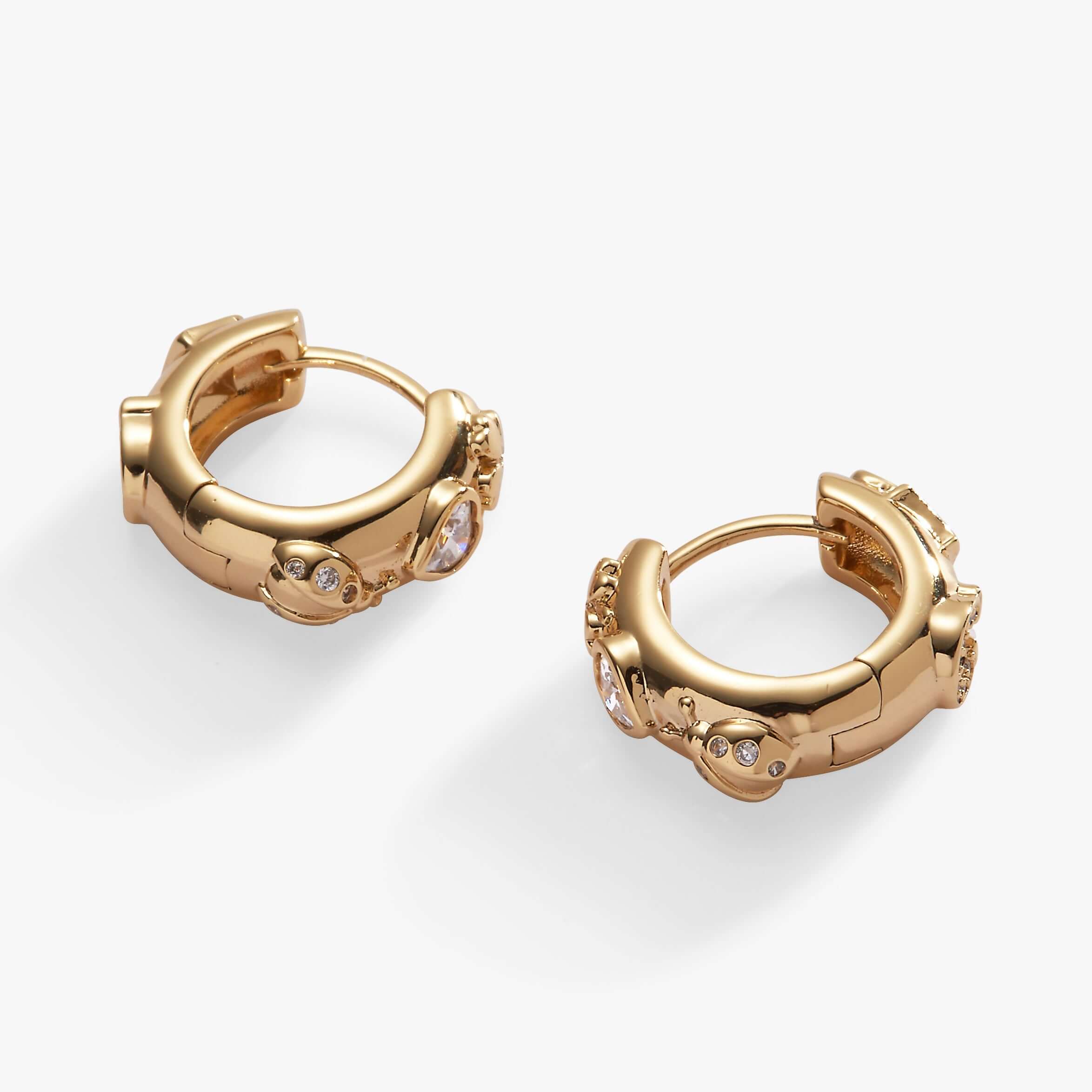 Love and Luck Huggie Hoops, Earrings, $ 28.00, A Moment Of Now™