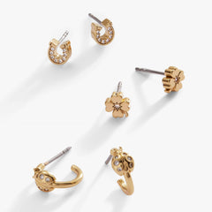 Love and Luck Stud & Hoop Earrings Set of 3, Earrings, $ 44.00, A Moment Of Now™