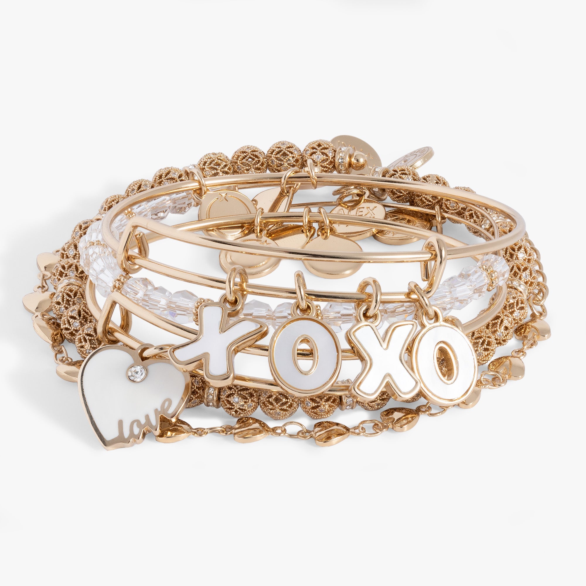 Love XOXO Bangle Set of 5, Bracelets, $ 98.00, A Moment Of Now™