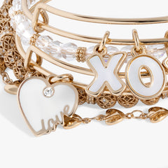 Love XOXO Bangle Set of 5, Bracelets, $ 98.00, A Moment Of Now™
