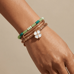 Lucky Four-Leaf Clover Set of 3 Bangles, Bracelets, $ 78.00, A Moment Of Now™