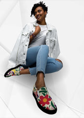 Lunetta Colorful Floral Women’s Slip-on Canvas Shoes