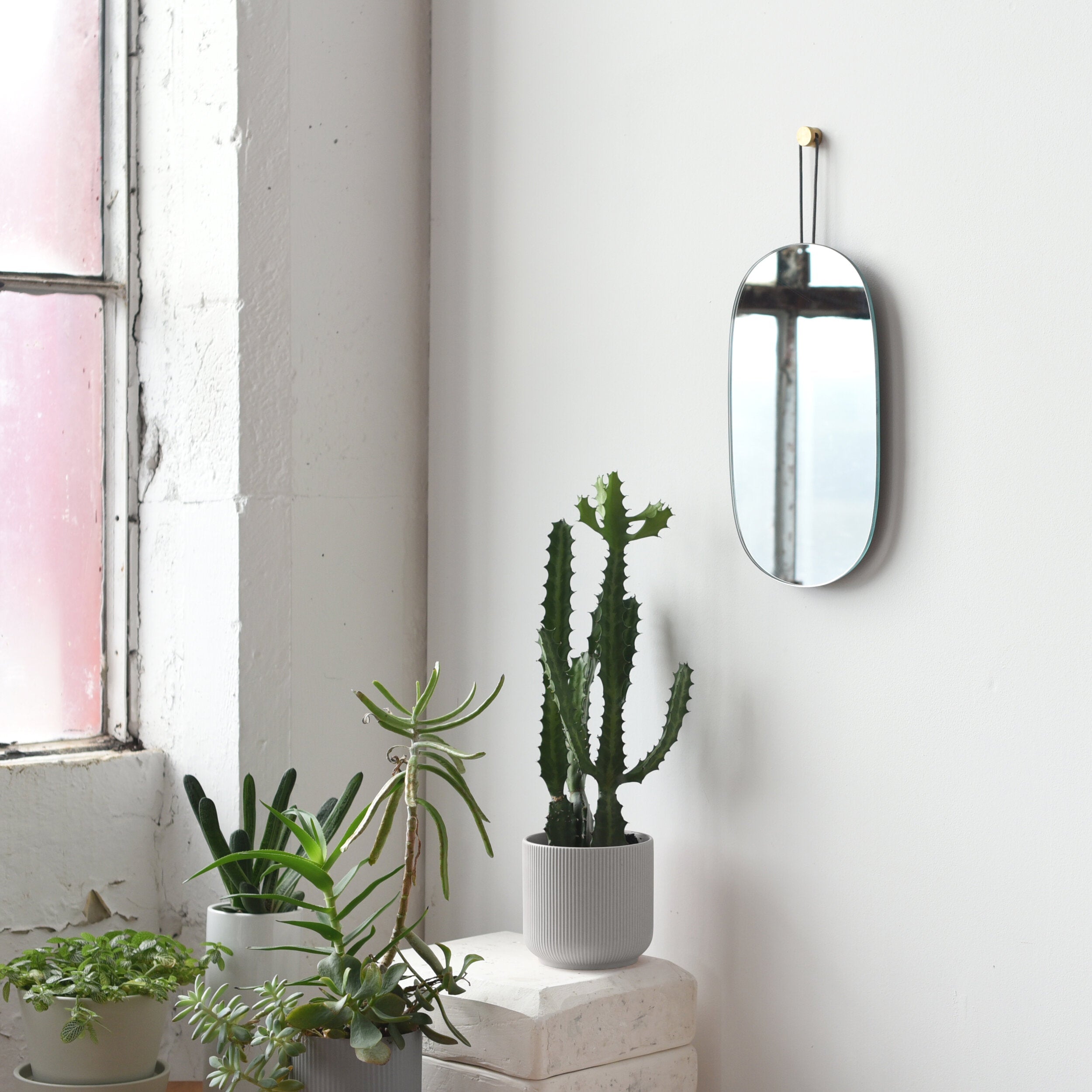 Lure Single Soft-Oval Wall Mirror | Handmade in USA - Misewell, Mirrors, $ 149.00, A Moment Of Now™