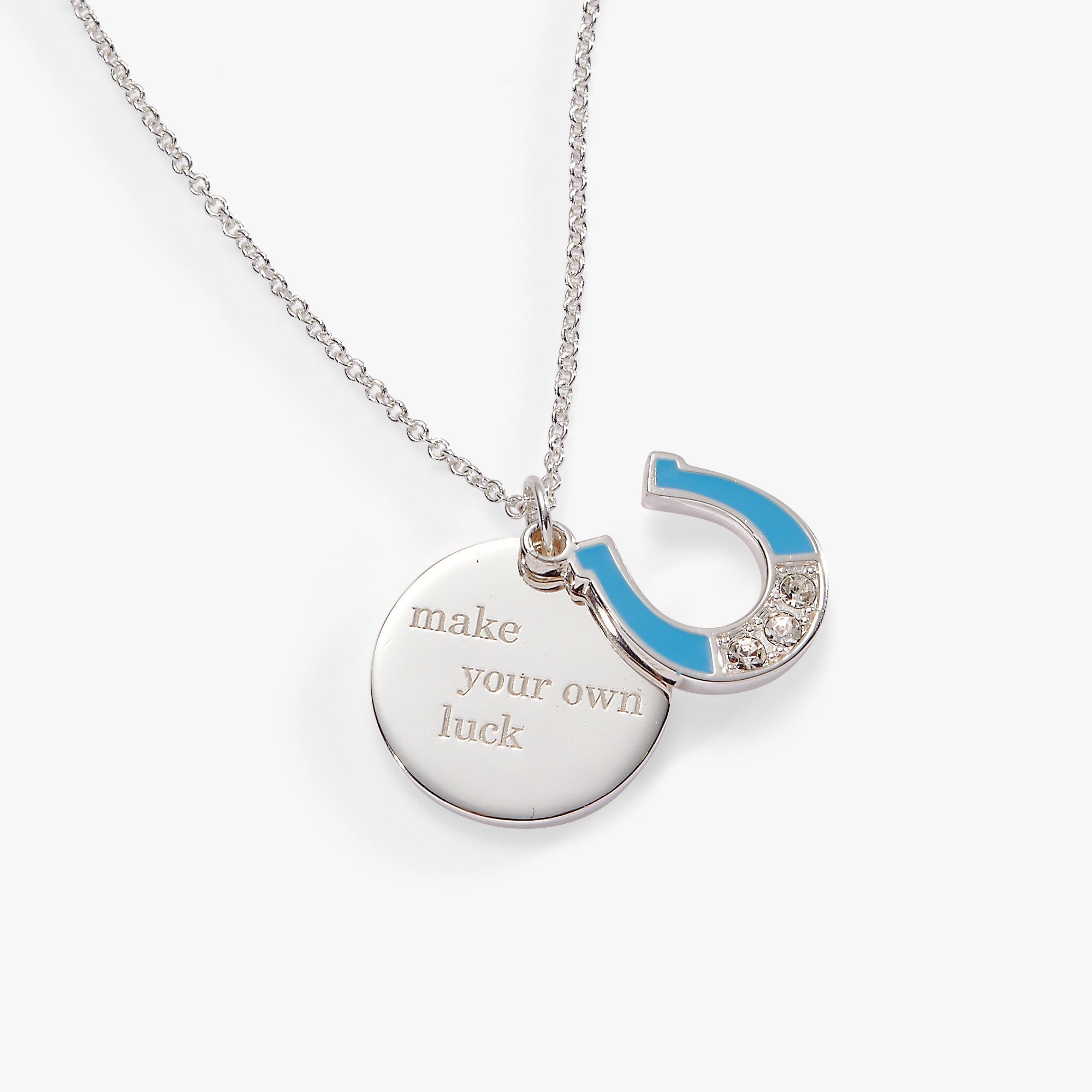 “Make Your Own Luck” Duo Charm Pendant Necklace, Necklaces, $ 29.90, A Moment Of Now™