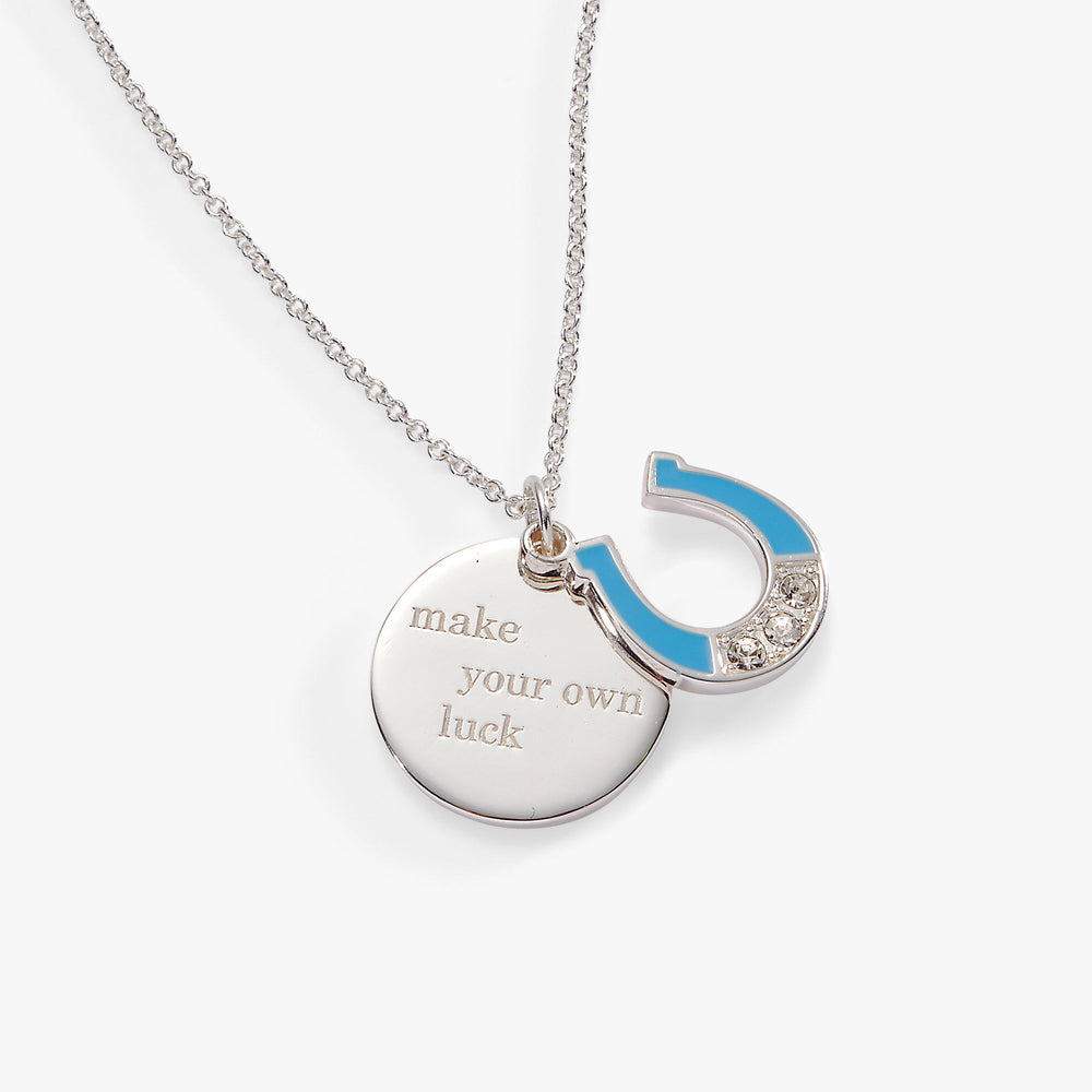 “Make Your Own Luck” Duo Charm Pendant Necklace, Necklaces, $ 29.90, A Moment Of Now™